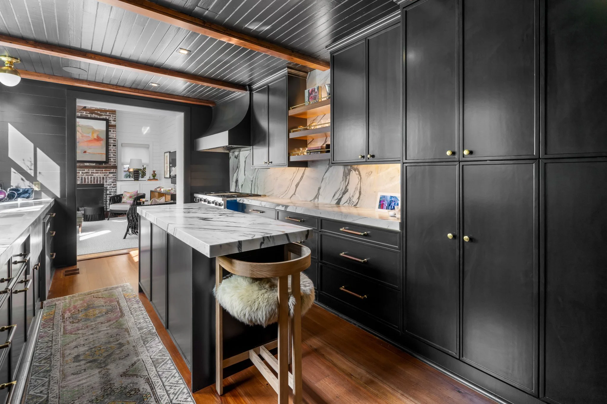 Dramatic Contemporary Kitchen With Traditional Detailing Kitchen Remodel by Marsh Point Developers project photo 2