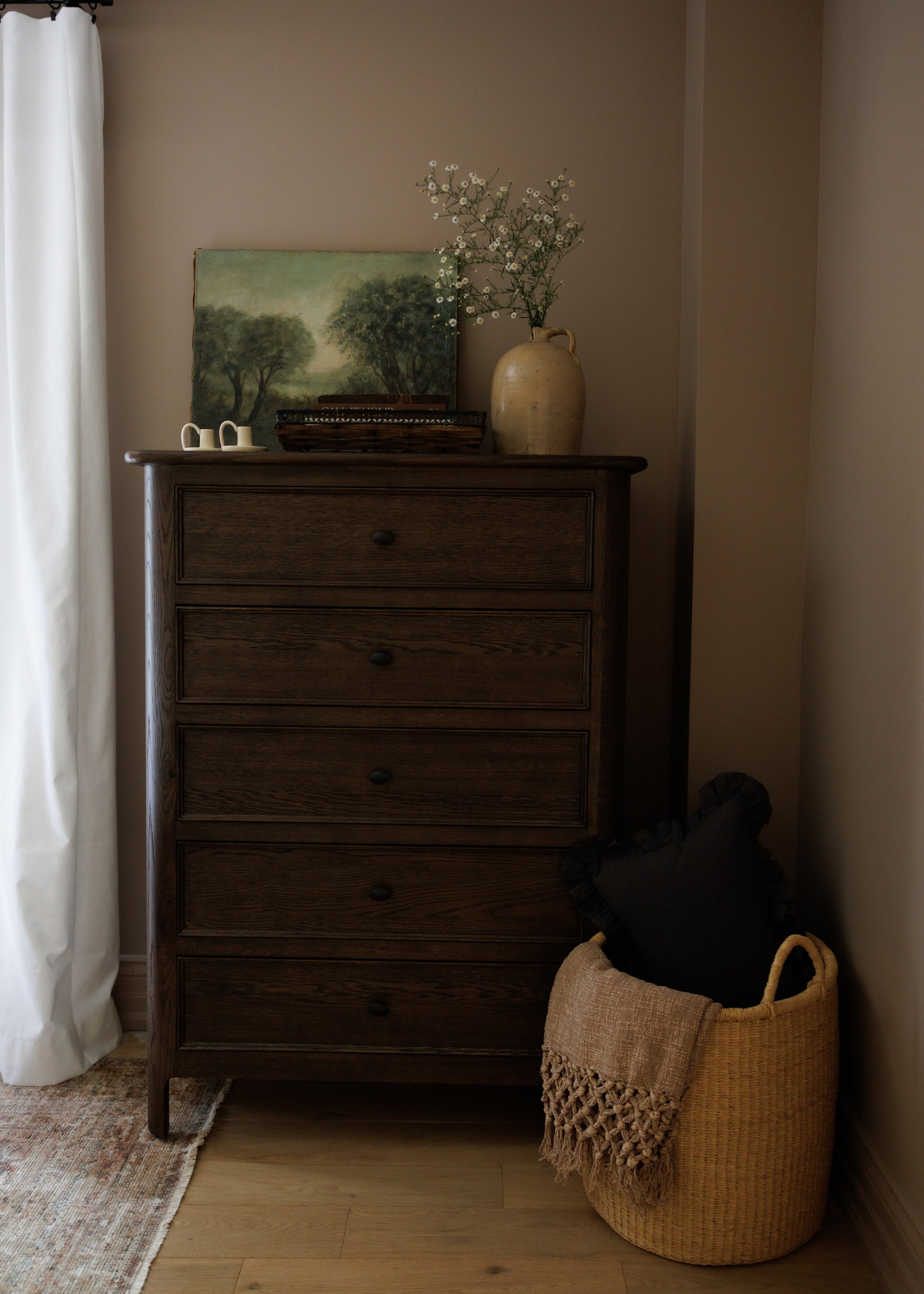 Historical Guelph home guest room with character-rich styling