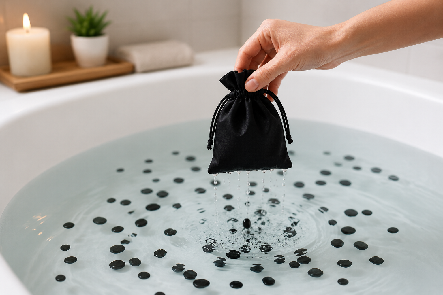 Schungit Badezusatz – Natürliche Wellness mit reinem Mineralstein 1000g