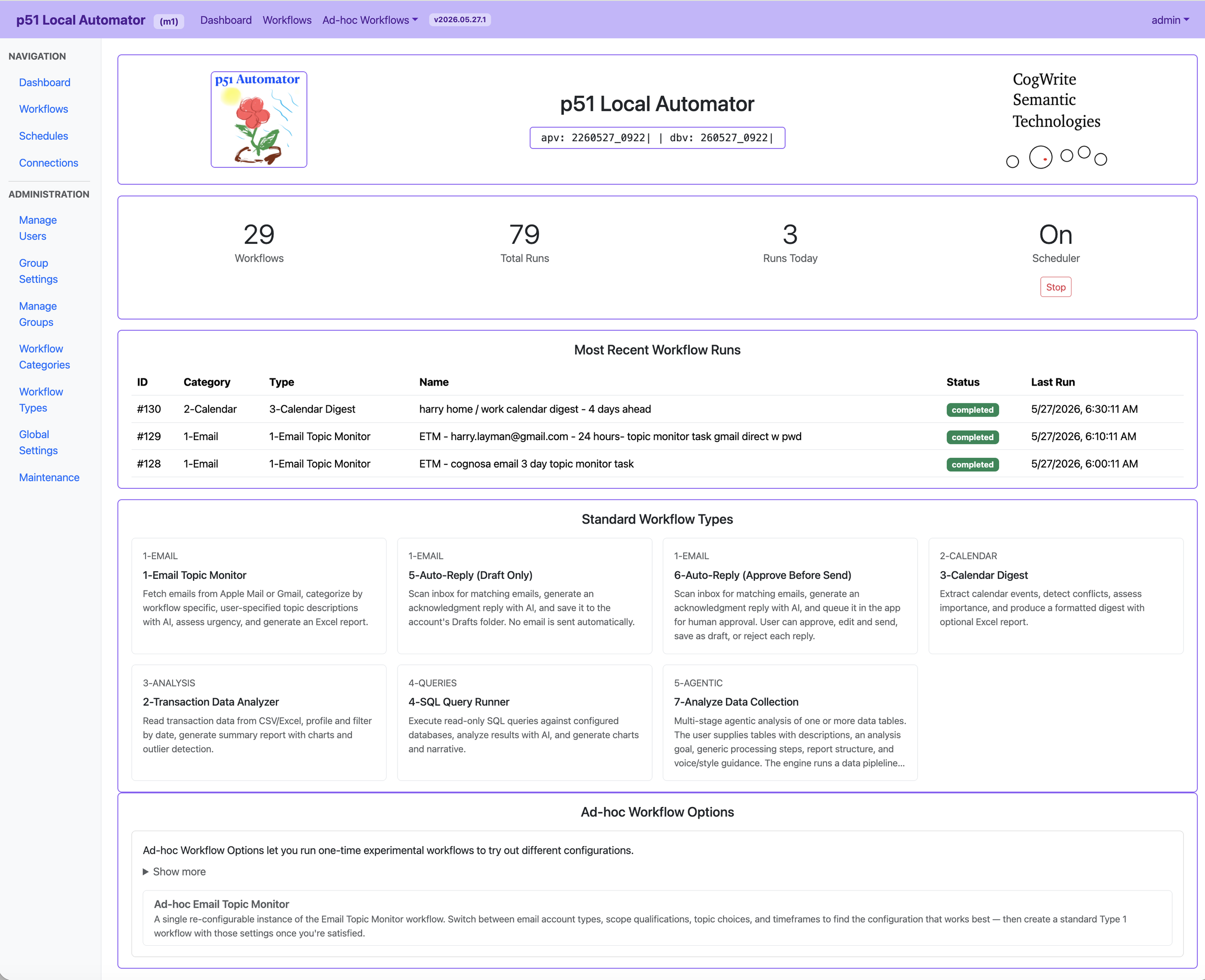 Local automations to run scheduled and ad-hoc actions using agentic AI. Demo movie by clicking the image 