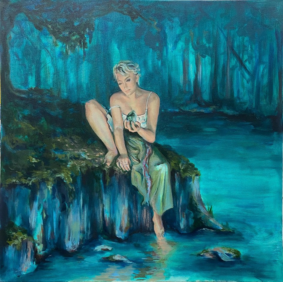 The Light Within, 2025, oil on canvas, 30 x 30 in.