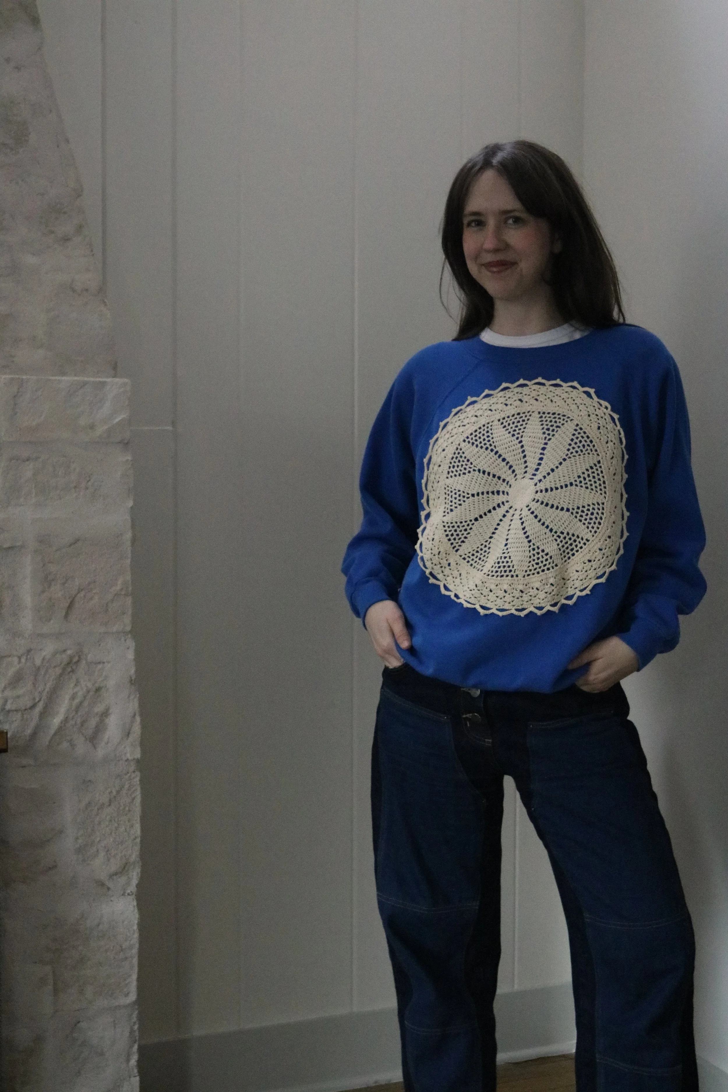 Applique pullover (L)