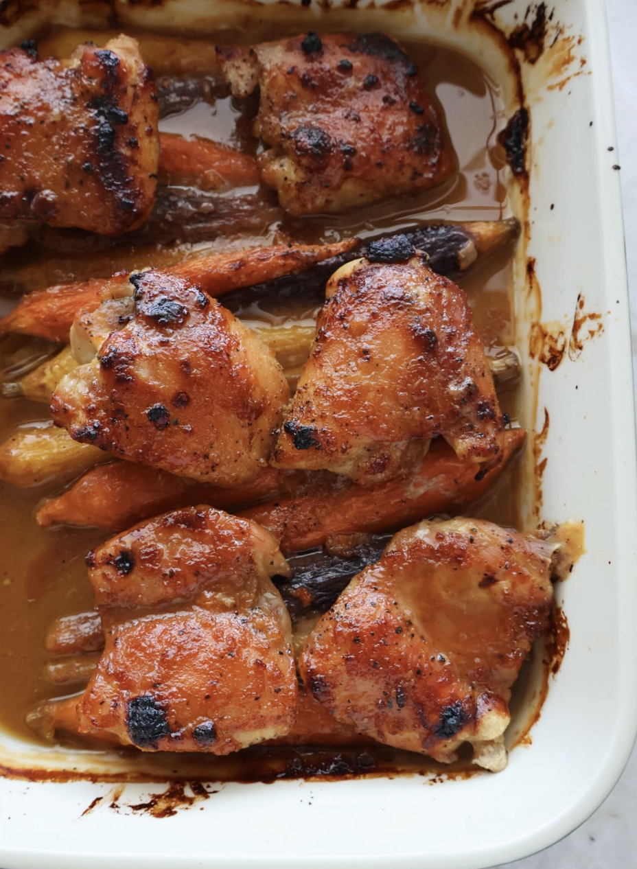 Maple Miso Chicken Thighs