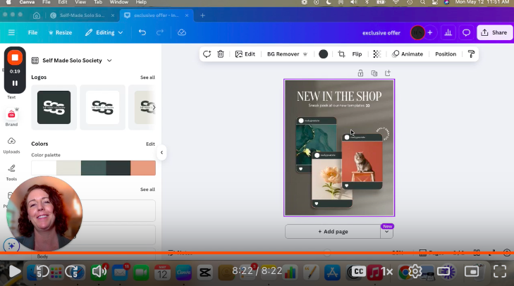 This is a video about creating consistent branding between your website and canva.