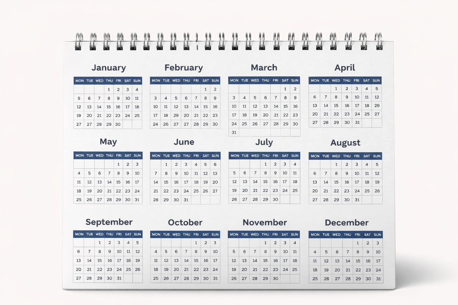 school lesson calendar