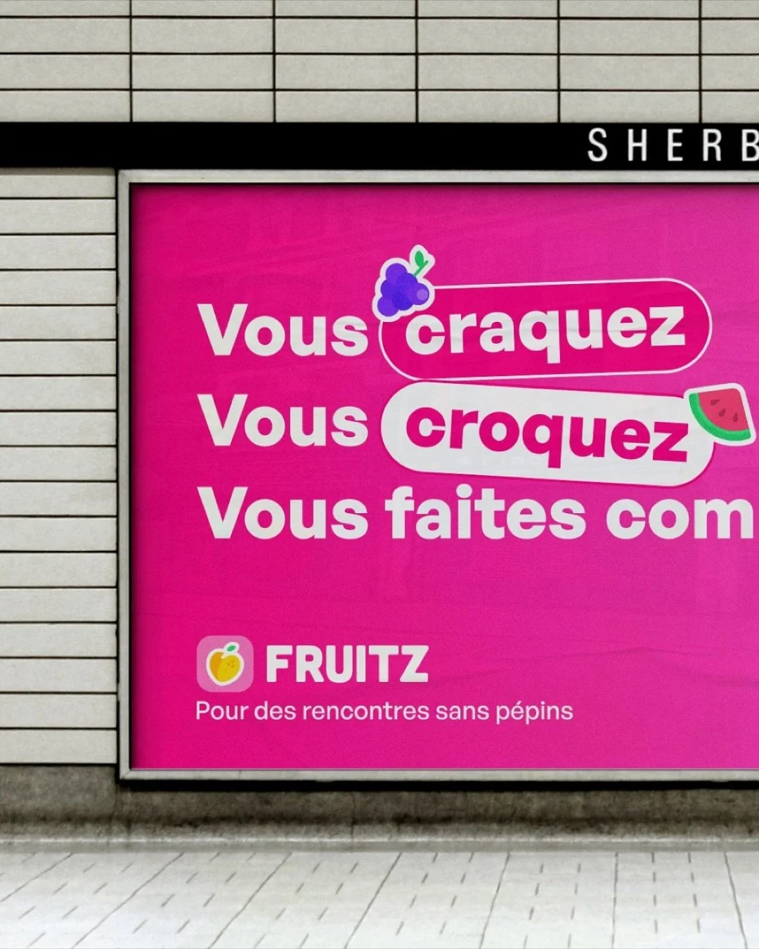 Et puis un jour y&rsquo;a tes mots dans le m&eacute;tro. Et sur les culs de bus. Et dans les abris de nos amis belges et canadiens. 

Qu&rsquo;est ce que c&rsquo;&eacute;tait bien. Comme j&rsquo;&eacute;tais fi&egrave;re.

Merci encore @fruitz_app po