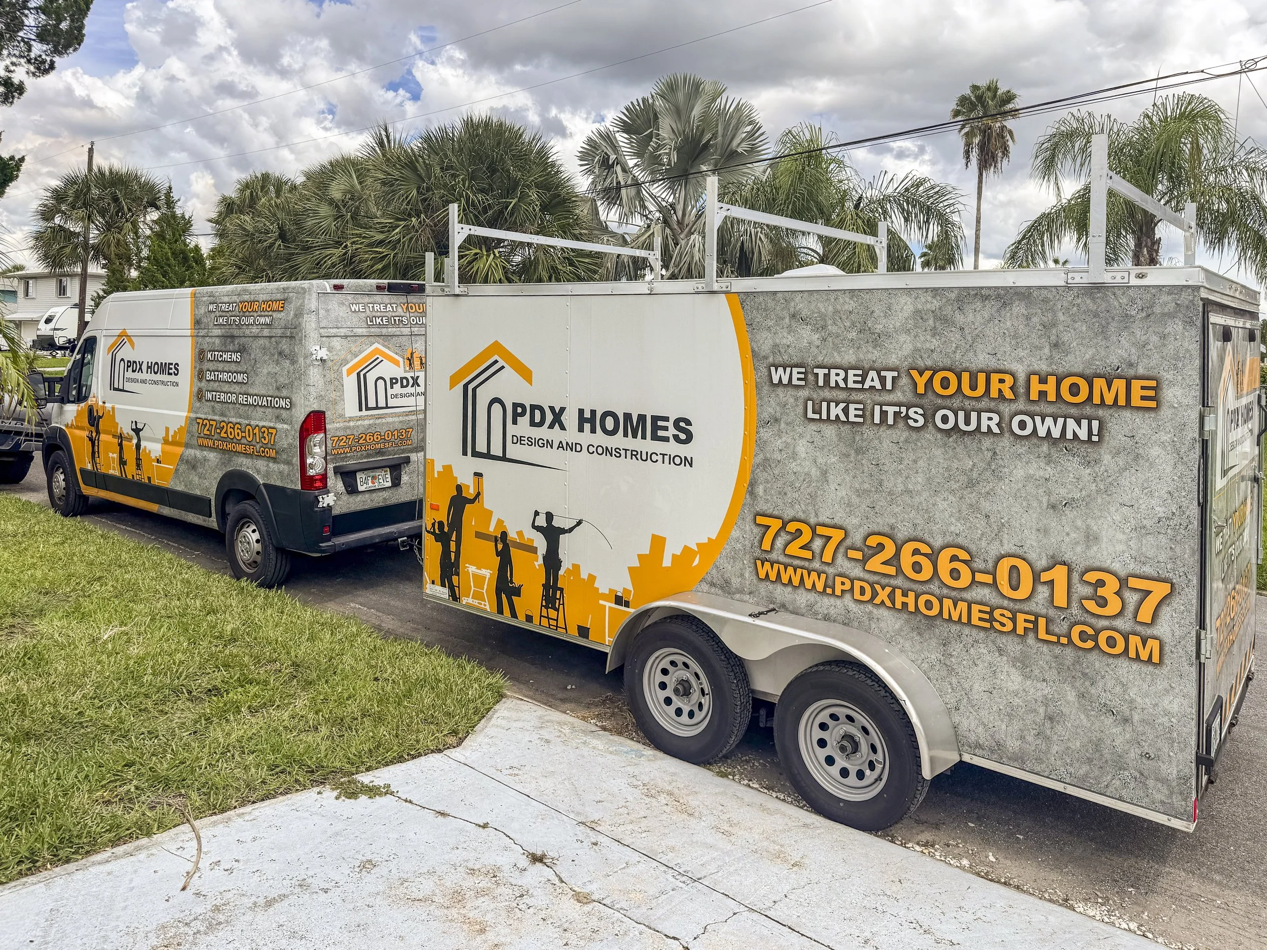 PDX Homes Van & Trailer at Hernando Beach, Florida