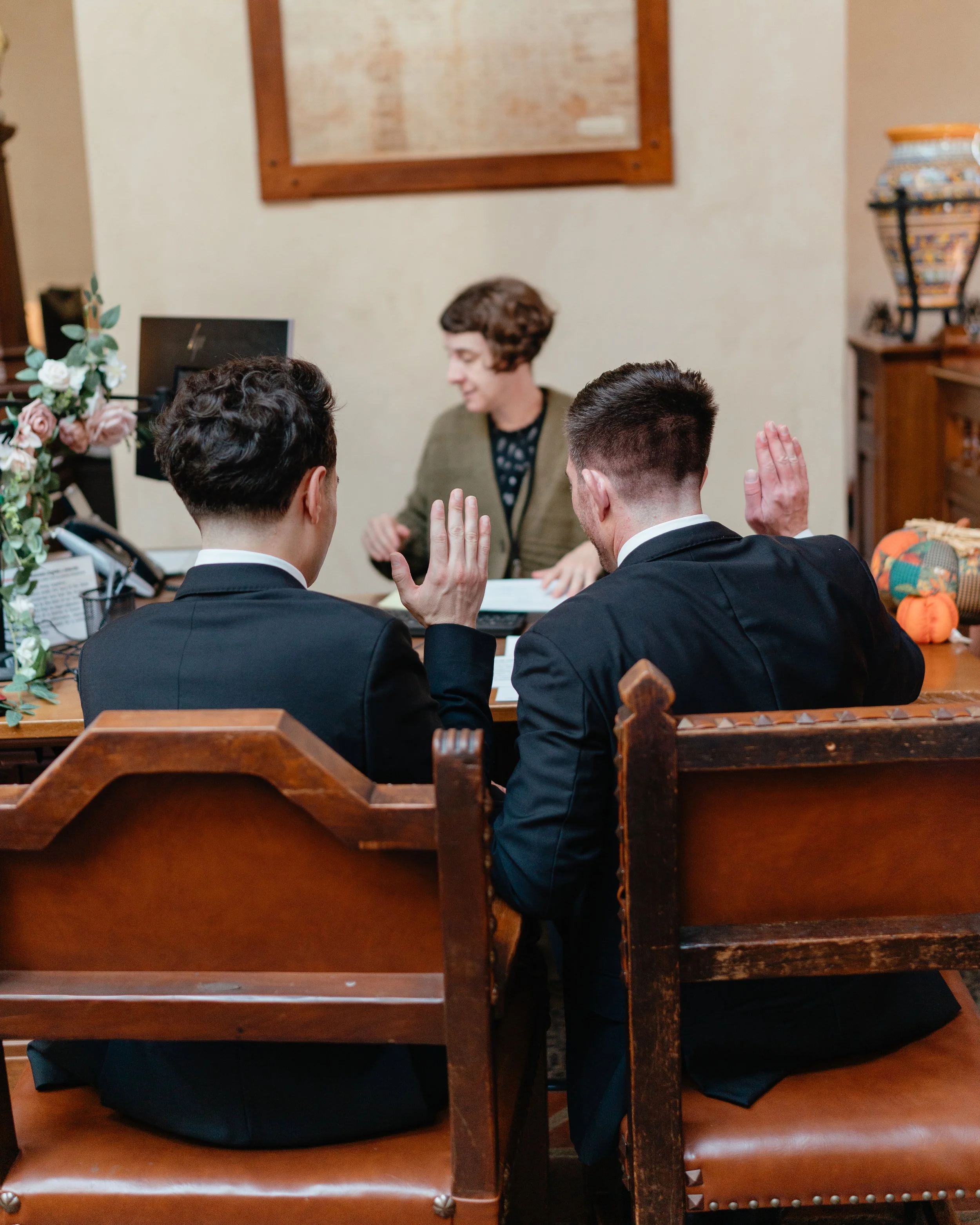 Marriage License Signing Santa Barbara Courthouse 