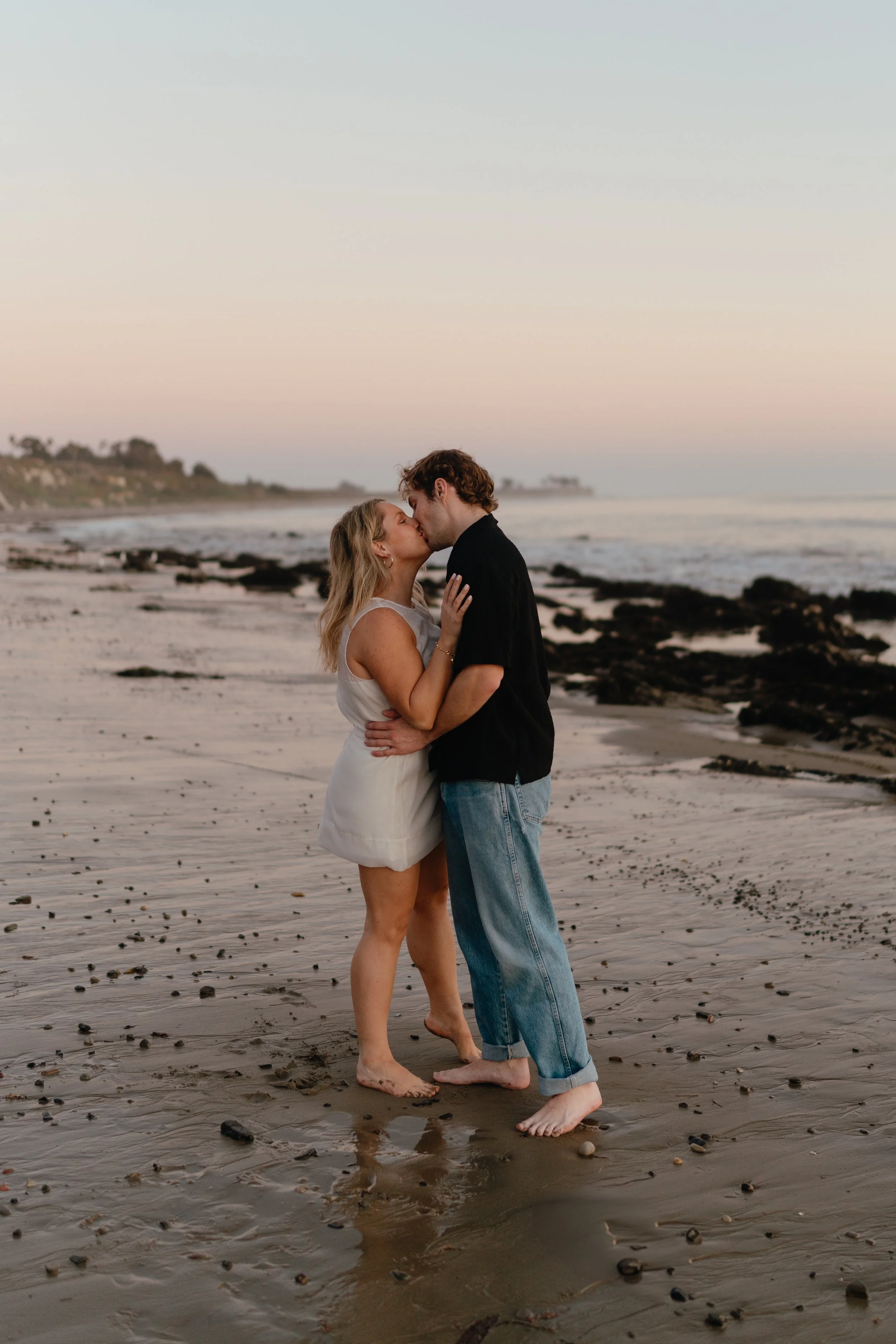 Beach Engagement Photos Santa Barbara Sunset