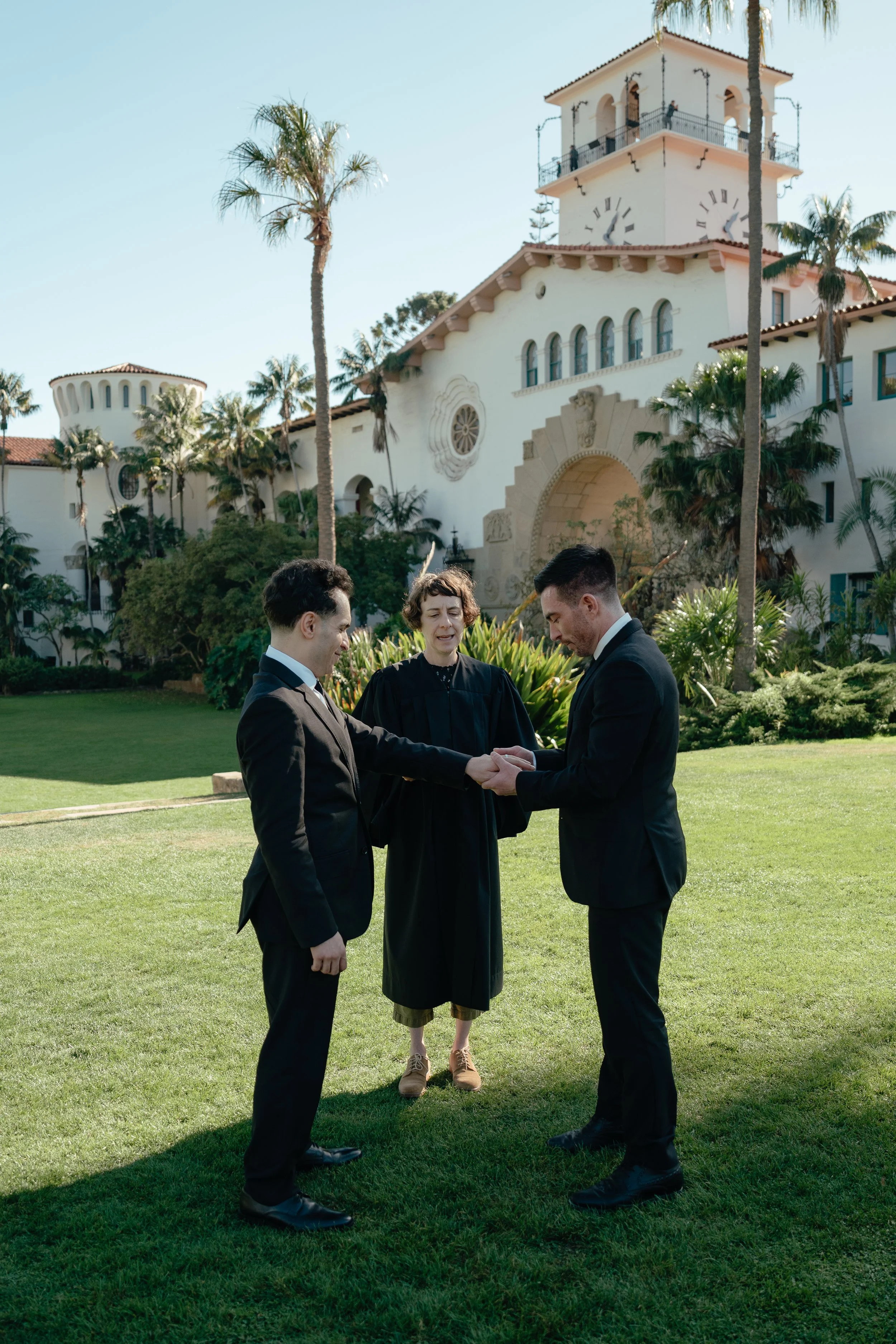 Ceremony Santa Barbara Courthouse Elopement