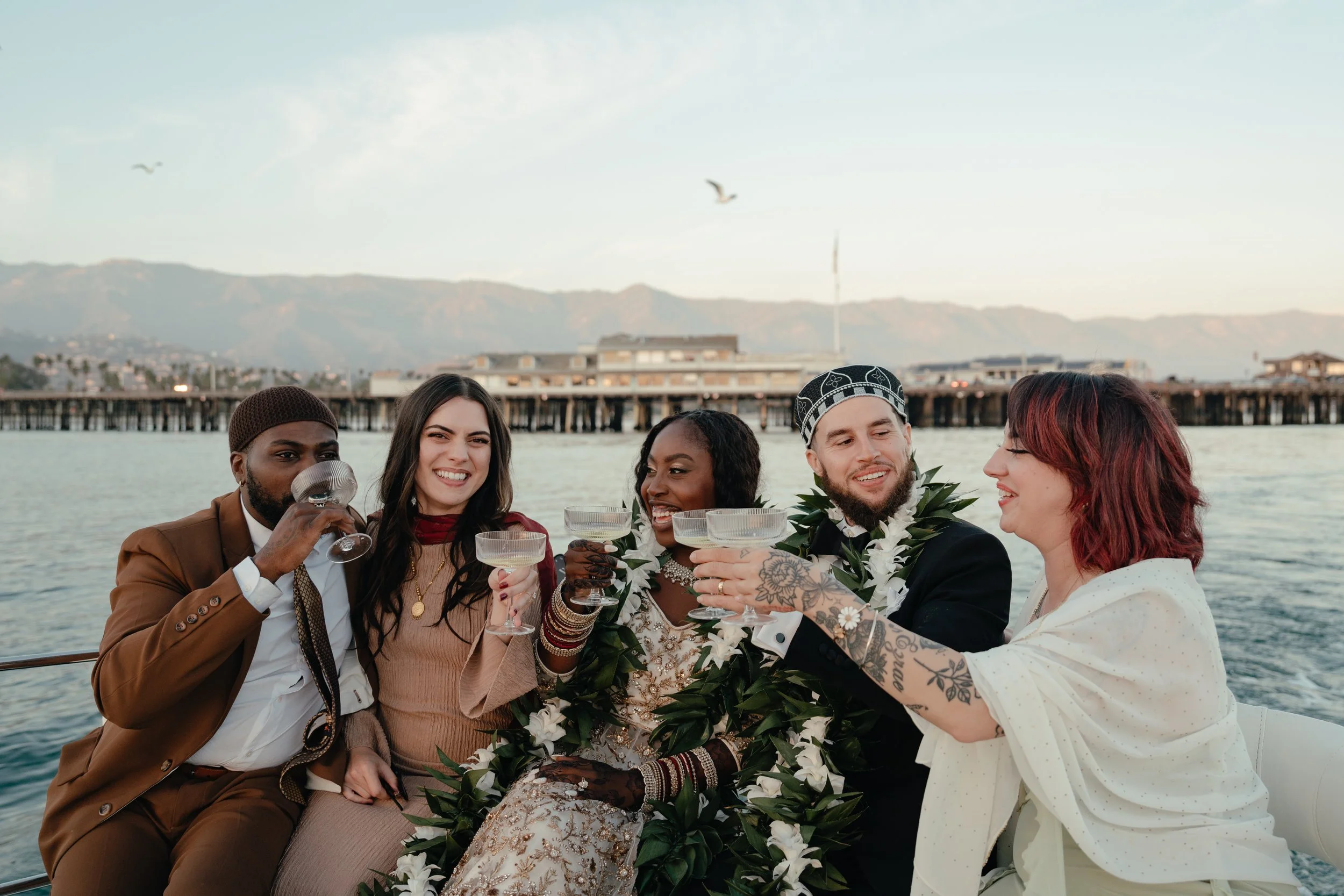 Small Boat Wedding Photos Santa Barbara