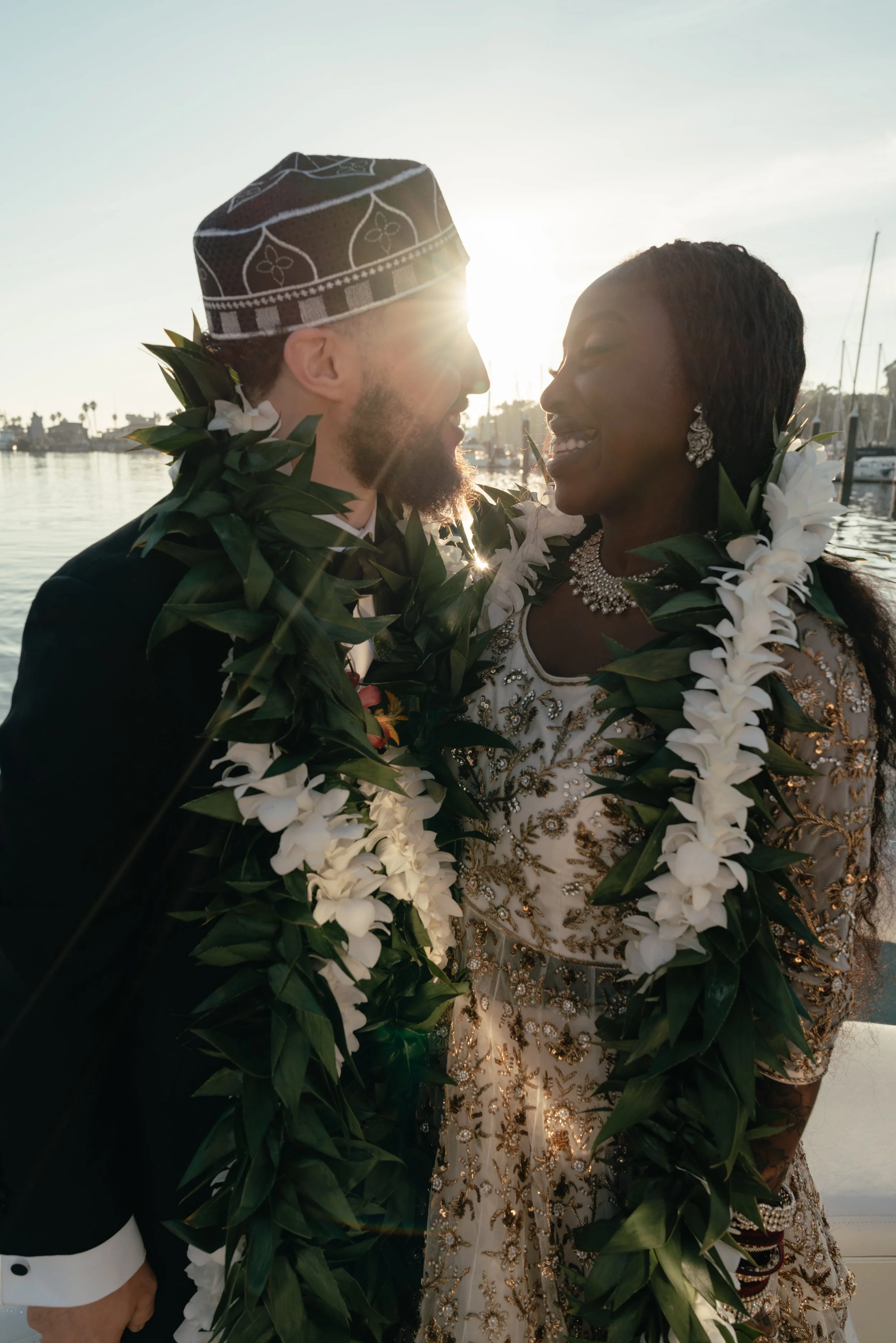 Small Boat Wedding Photos Santa Barbara