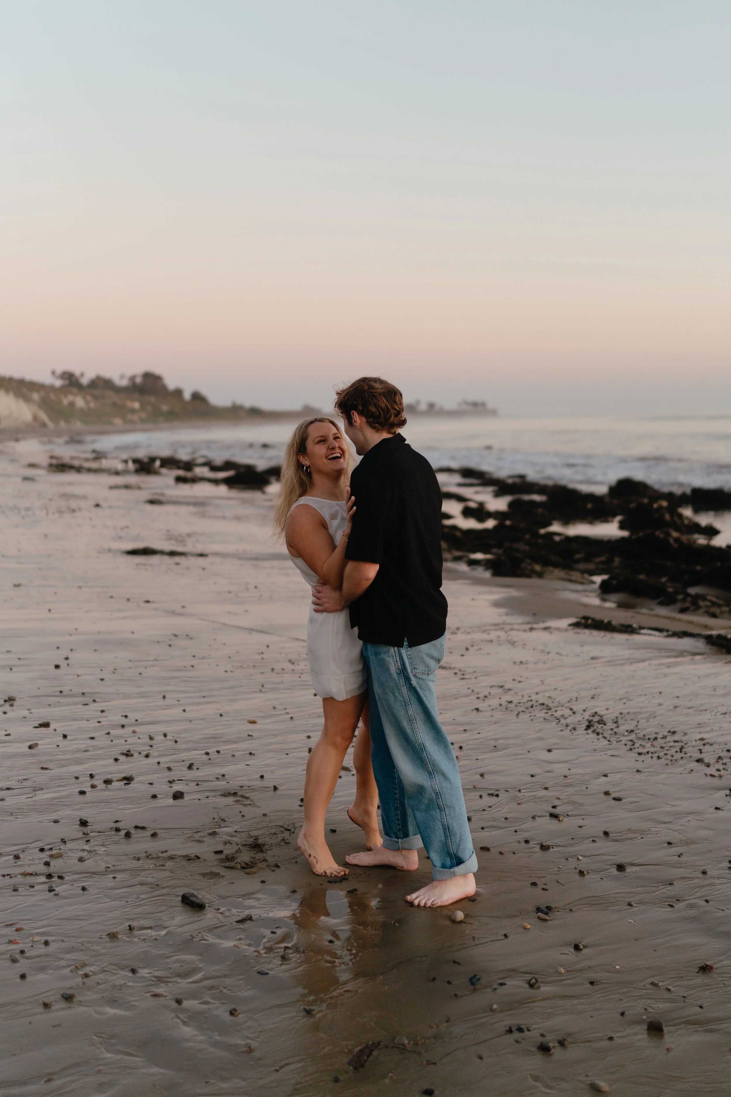 Beach Engagement Photos Santa Barbara Sunset