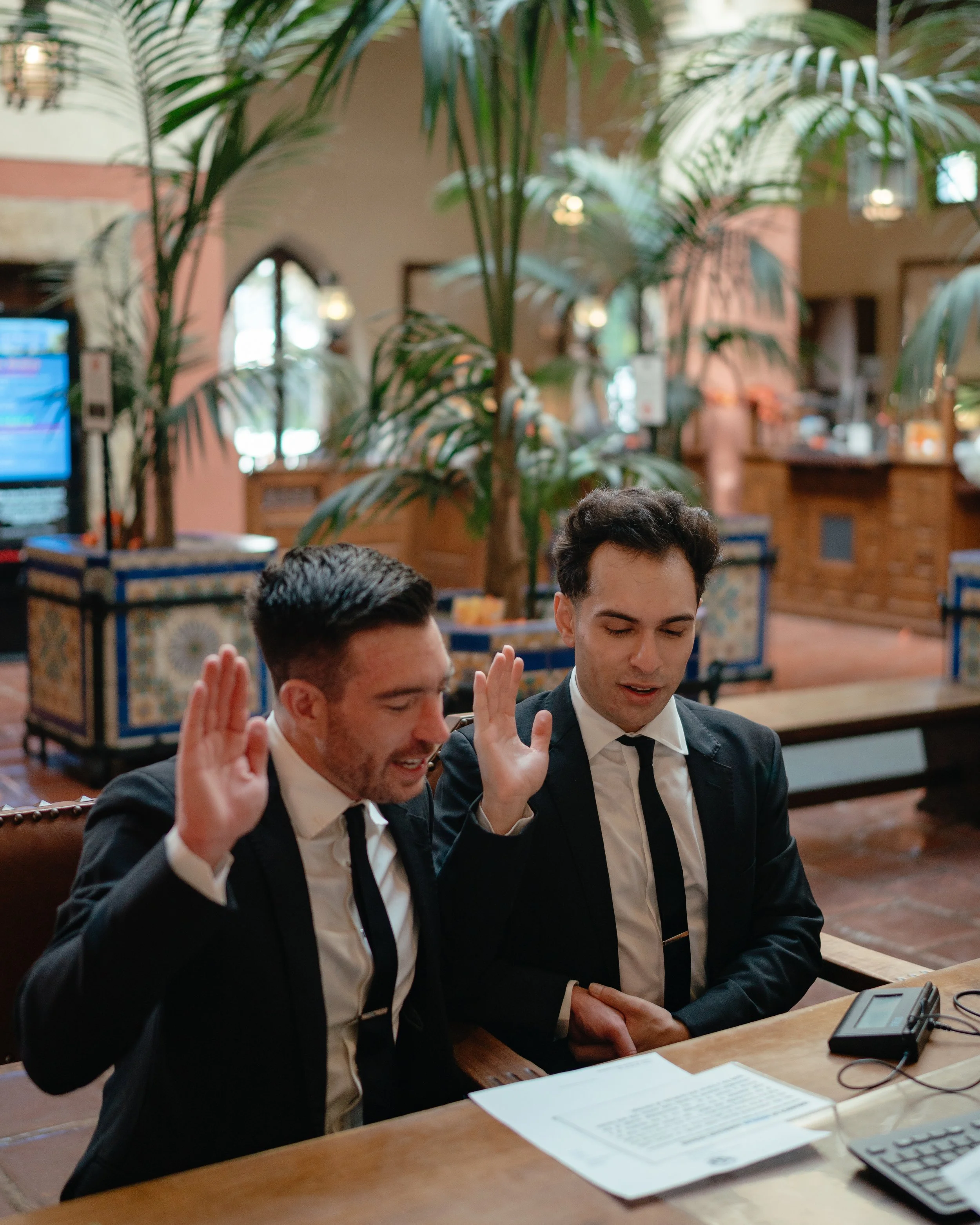 Marriage License Signing Santa Barbara Courthouse 