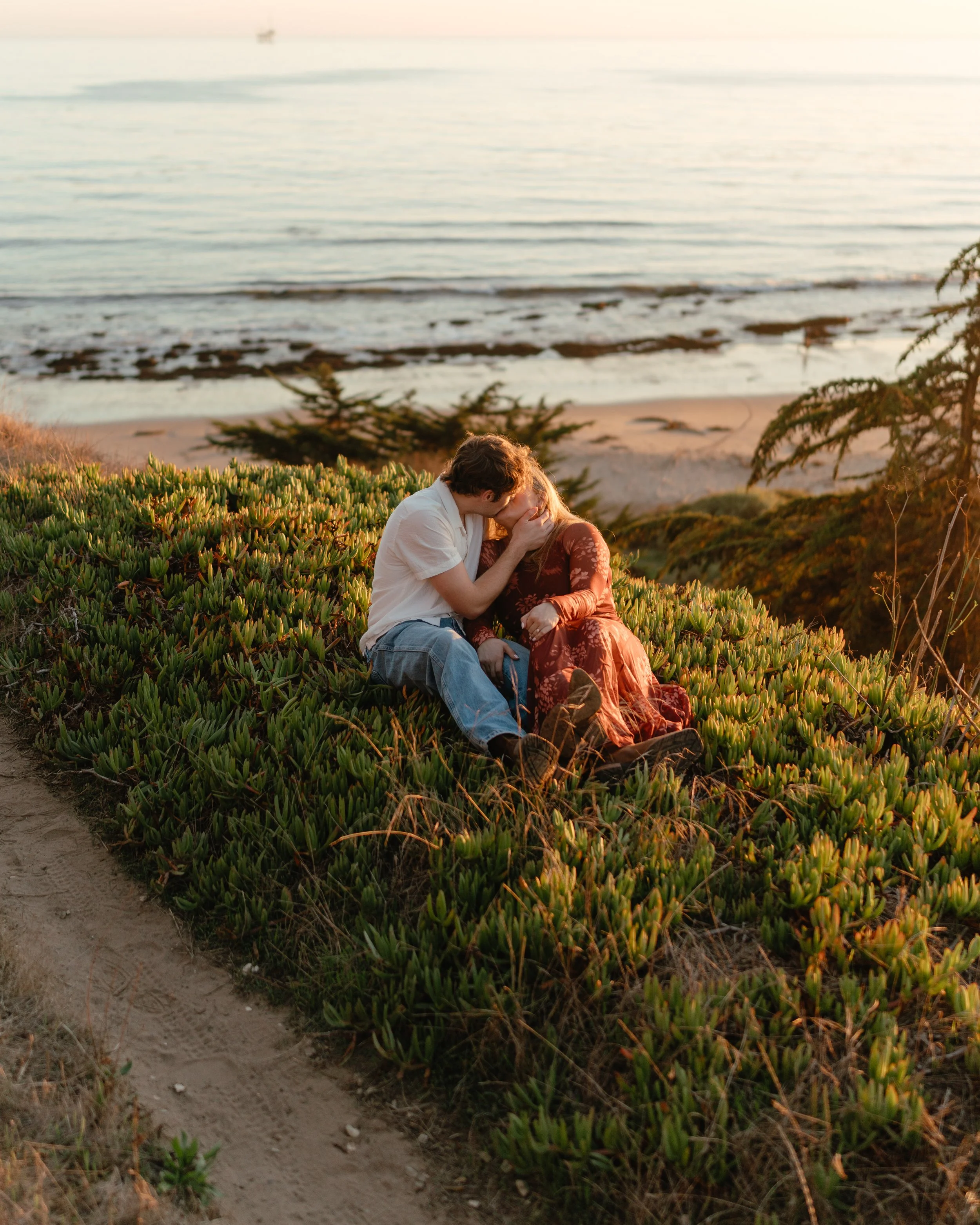 Sunset Beach Engagement Photos Santa Barbara