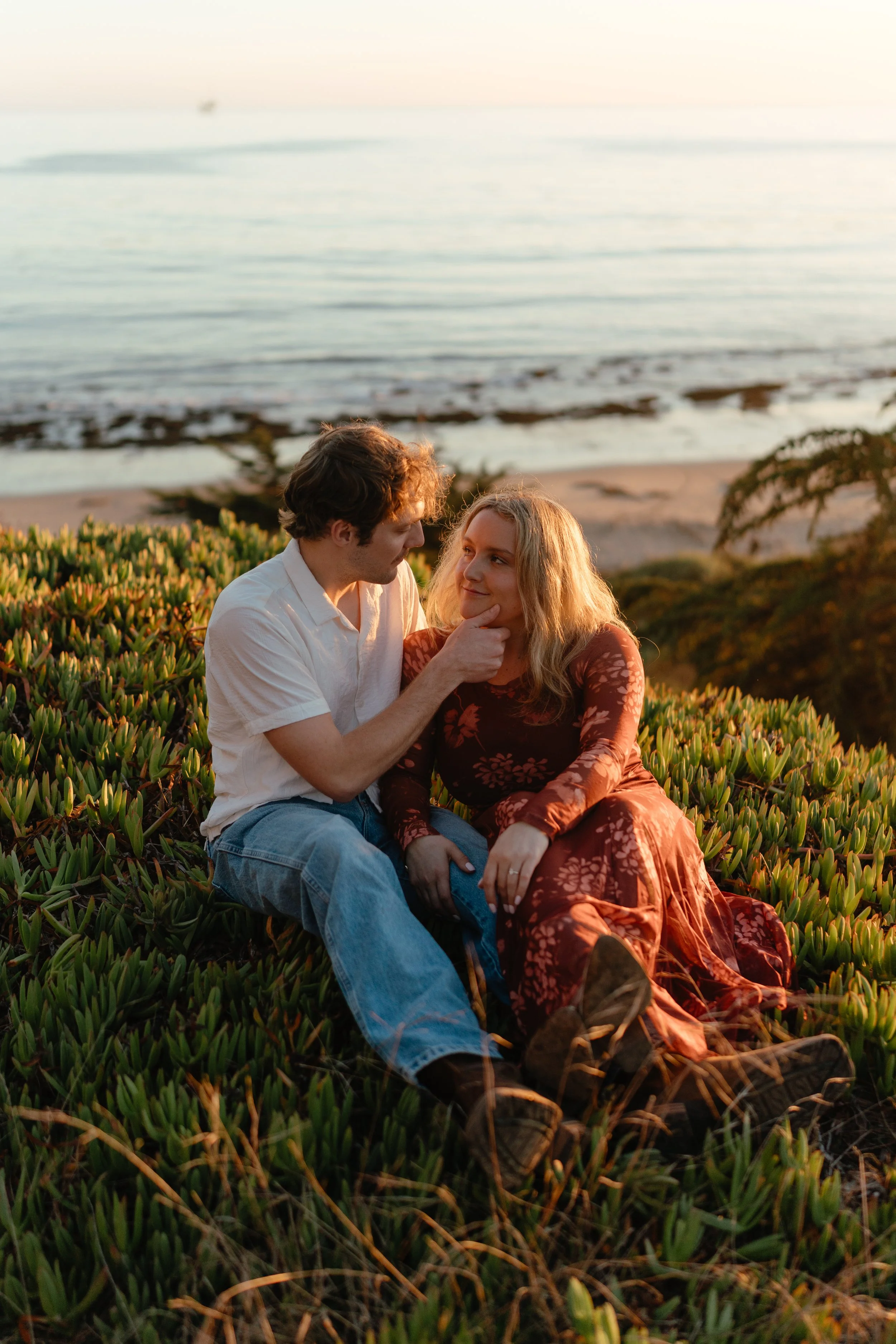 Sunset Beach Engagement Photos Santa Barbara