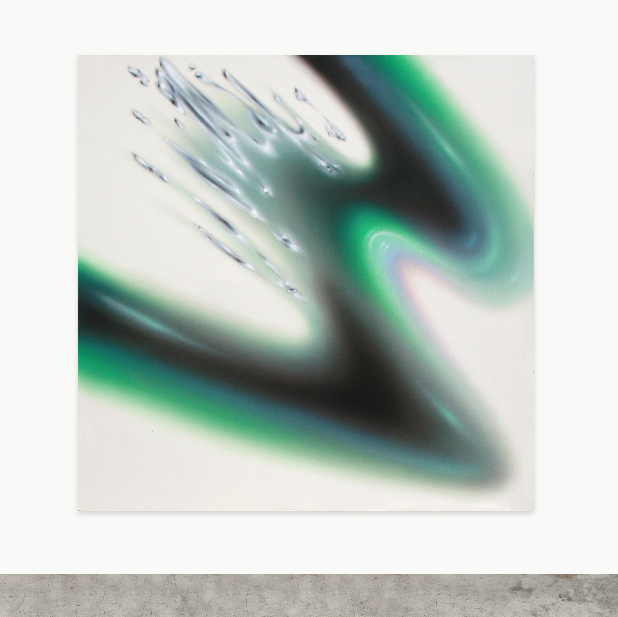 Flux Forma N.2, 2024. Oil on canvas. 78.7 x 78.7 in, (200 x 200 cm)