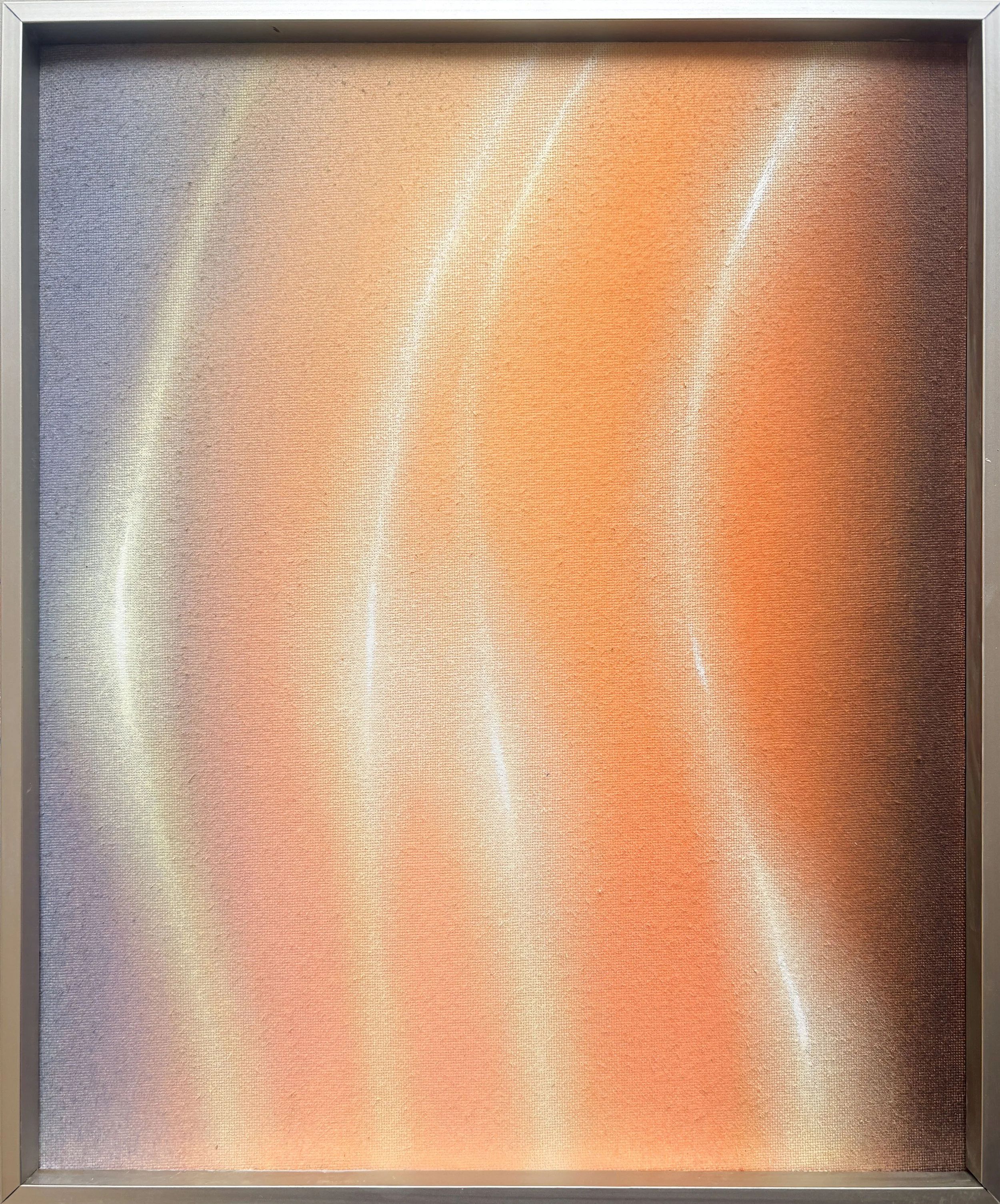 Crepúsculo naranja x 4, 2026. Oil on canvas, 11,9 x 9,9” (30 x 25 cm)
