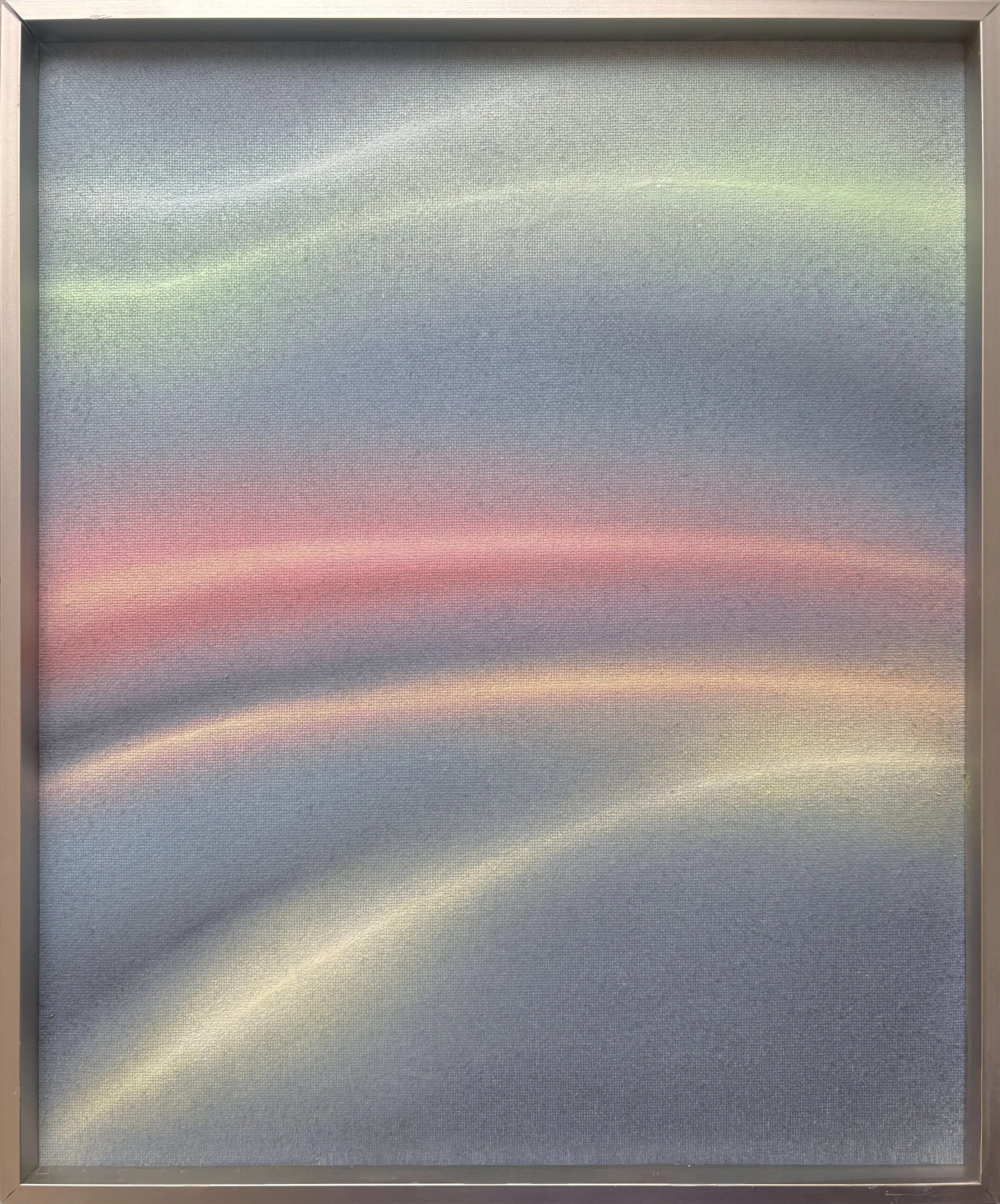 Rainbow with four lights, 2026. Oil on canvas, 11,9 x 9,9” (30 x 25 cm)