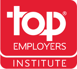 Top Employers Institute logo with a red background and white text.