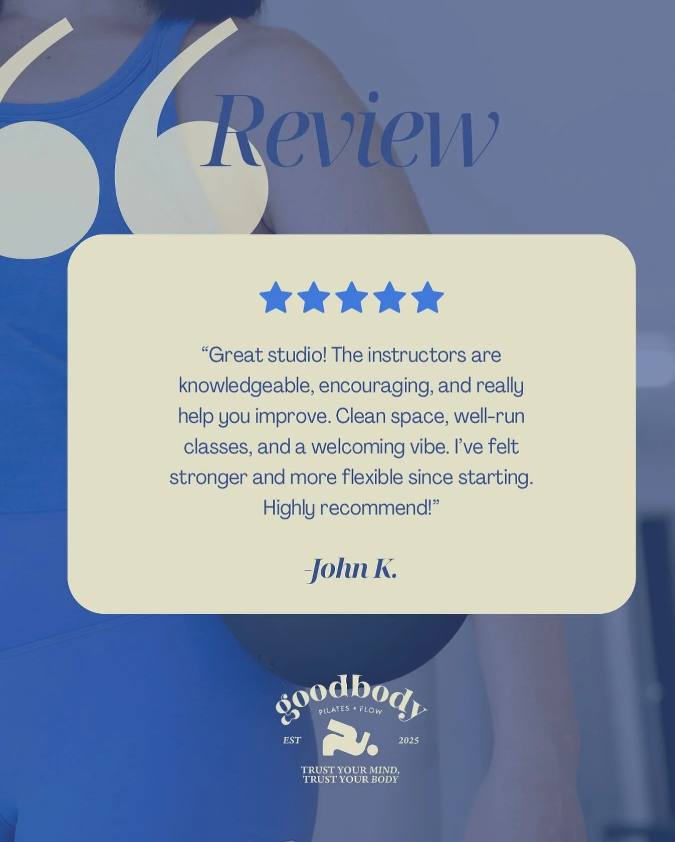 Stronger bodies, stronger community. Thank you, John, for the kind words! We love watching our members grow in strength, confidence, and flow. 💙⭐️💪

#PilatesCincinnati #CincinnatiWellness #PilatesStrong #PilatesFlow #ReformerPilates #Contrology #Pi
