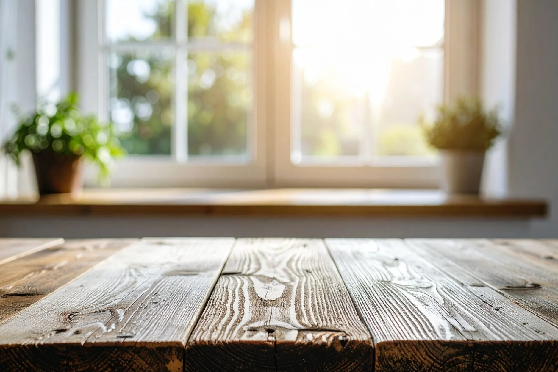 window with sun coming through