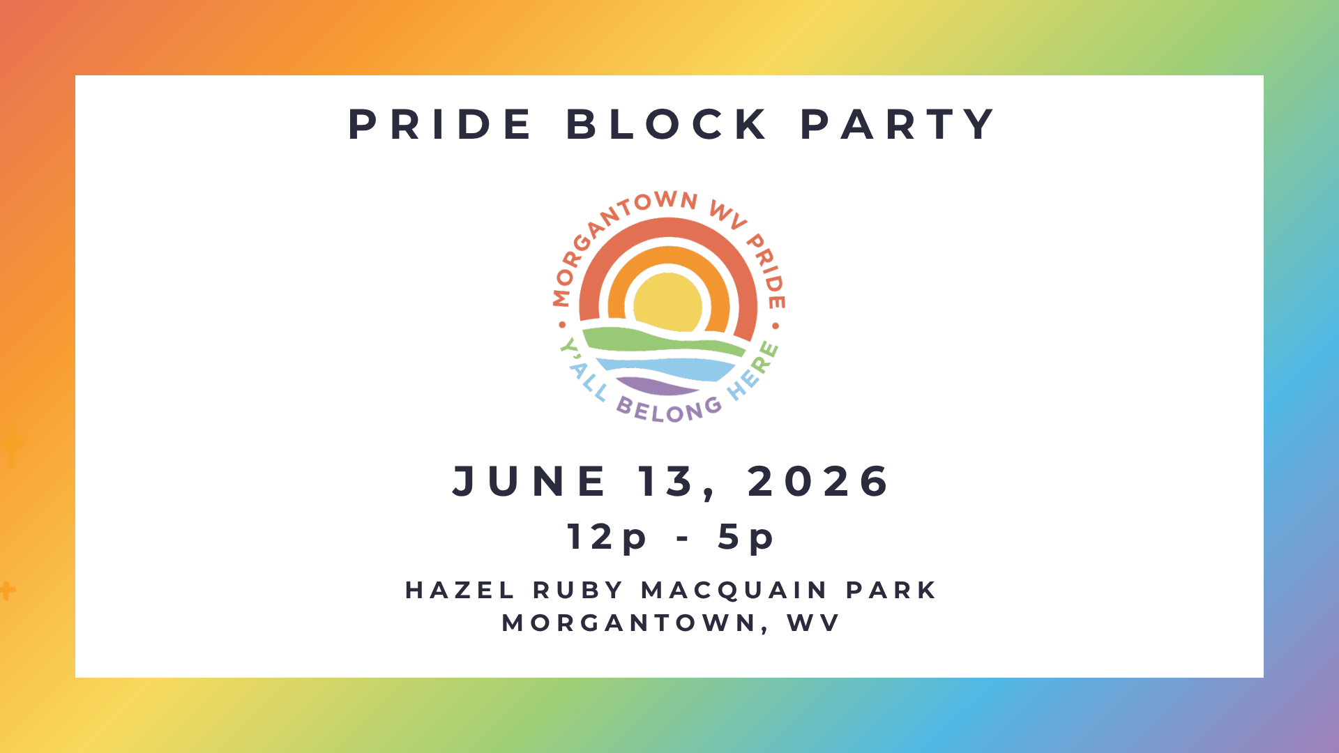 Morgantown pride Block Party