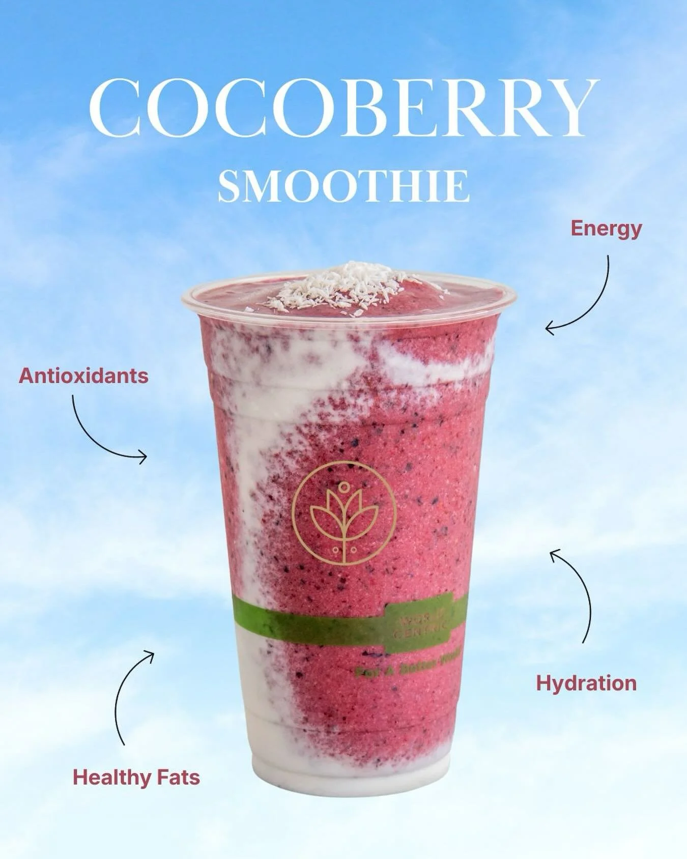 Meet our Cocoberry Smoothie 🫐🍓🥥
One of our most-loved blends&mdash;and for good reason.

Made with fresh organic berries, coconut cream, coconut water, dates, and finished with shredded sugar-free organic coconut, this smoothie is pure nourishment