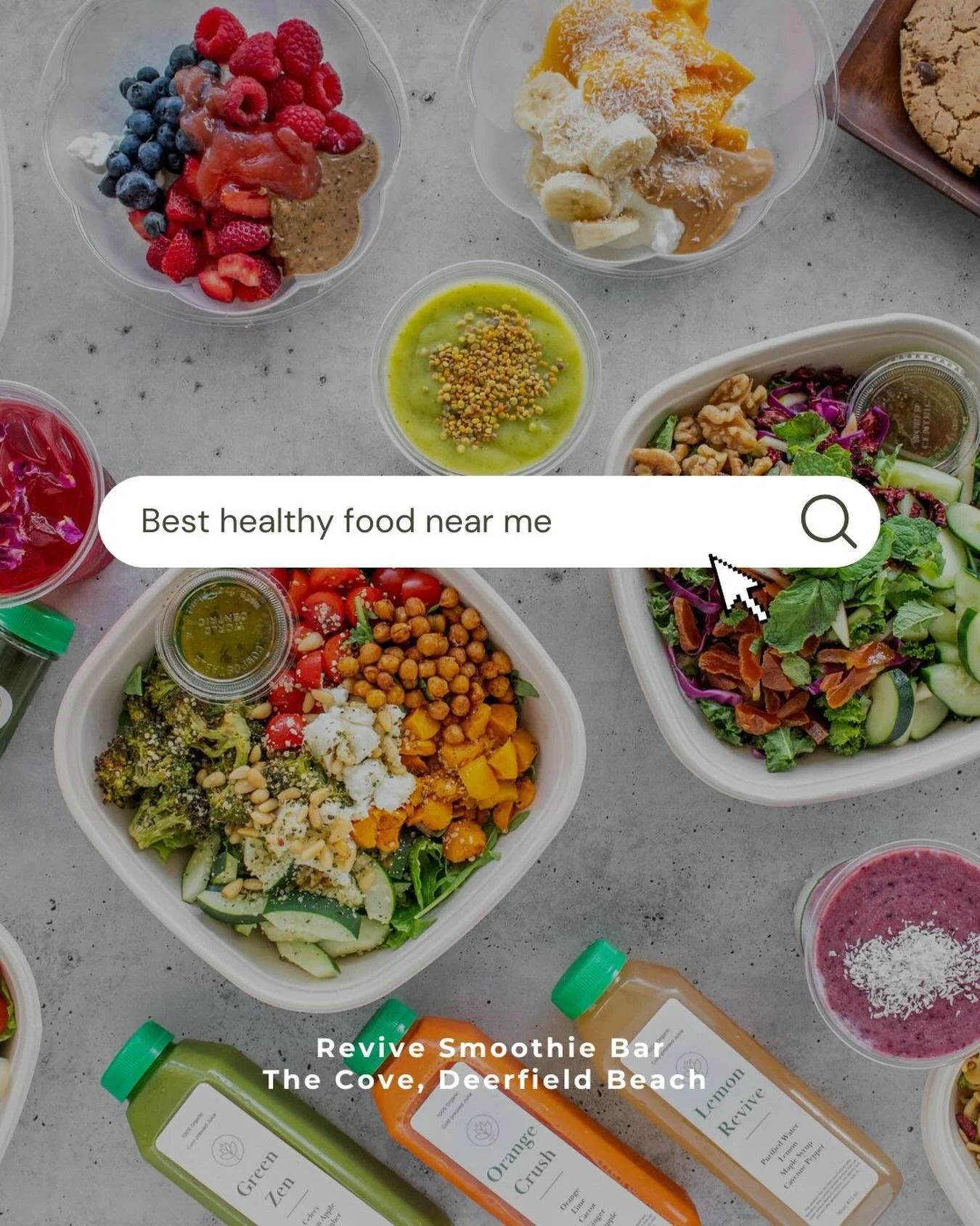 Best healthy food near me?
Your search is officially over. ✨
You found Revive Smoothie Bar 🥤🥗
Seed oil&ndash;free. Clean eats &amp; drinks.
Made to fuel your day&mdash;without the junk.