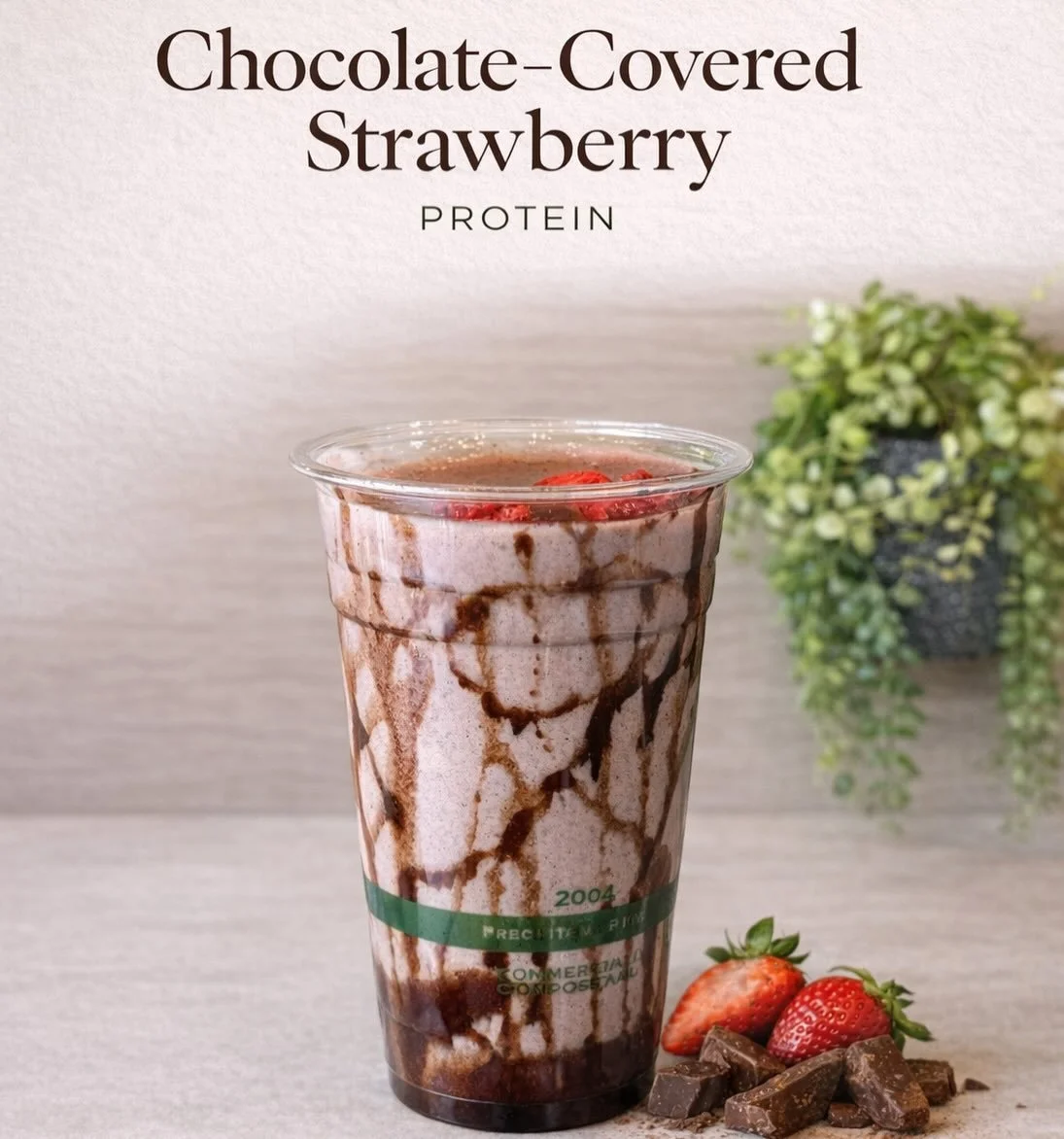 Love at first sip 💘

Meet your Valentine in a cup: our Chocolate-Covered Strawberry Protein Smoothie &mdash; rich, velvety chocolate blended with real strawberries for that classic chocolate-covered strawberry flavor&hellip; without the sugar crash,
