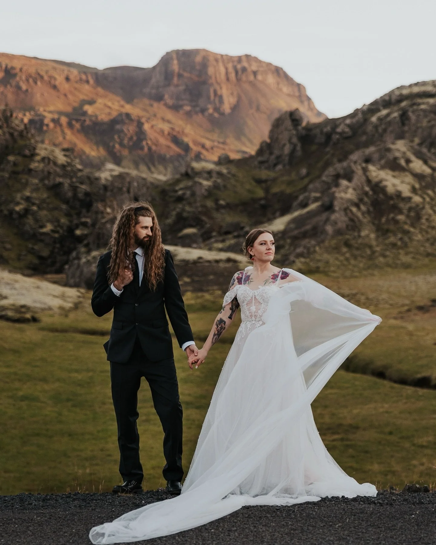 We hiked up an inactive volcano in Iceland so these two could say their vows, with a few of their closest friends and family standing nearby, the wind doing whatever it wanted, and the landscape reminding all of us how small and lucky we are.

This i