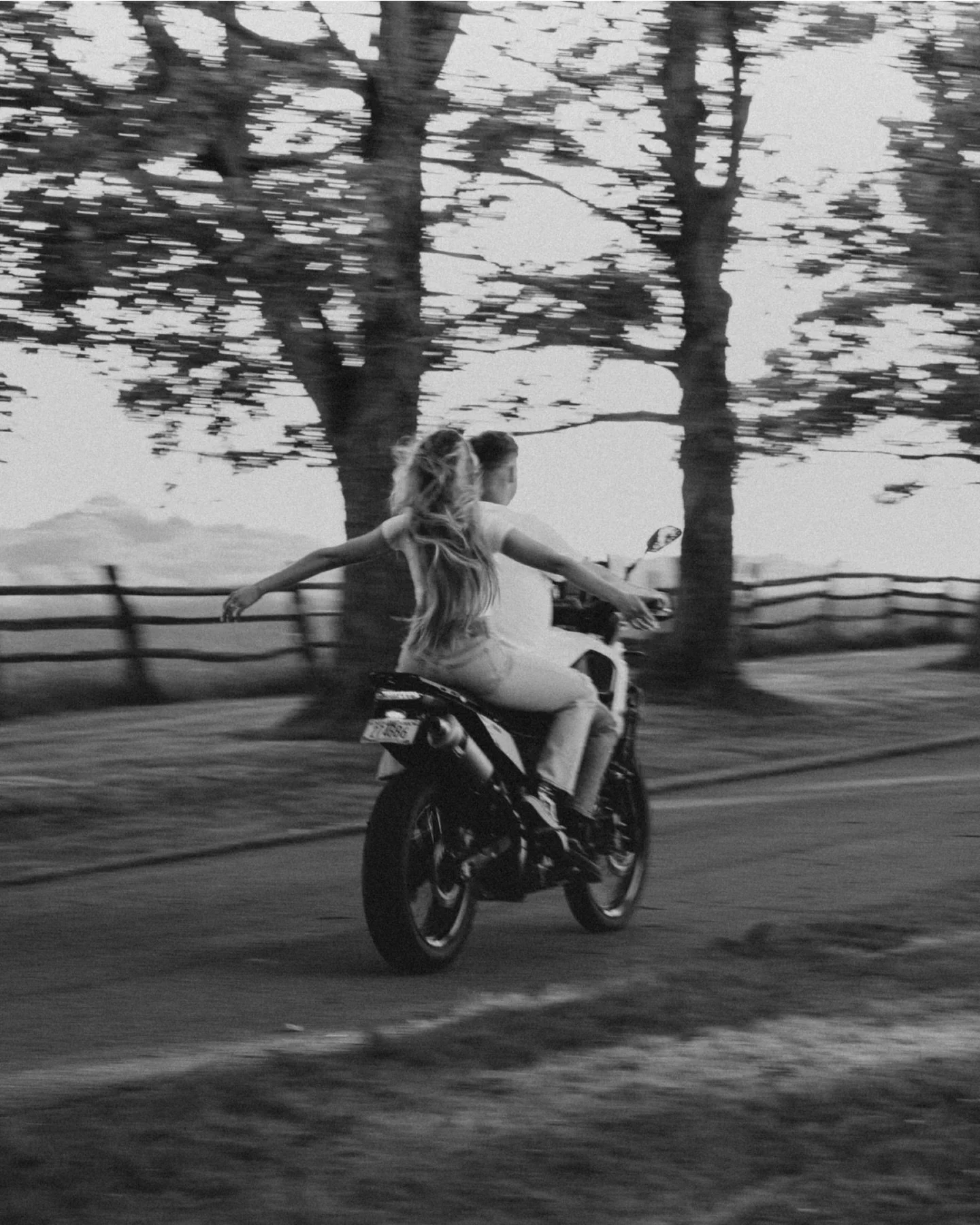 My best advice when planning your engagement session is to incorporate something you both love. It can be as simple as visiting your stop or bringing your favorite food or drink or even something more personal &amp; fun, like your motorcycle (which i