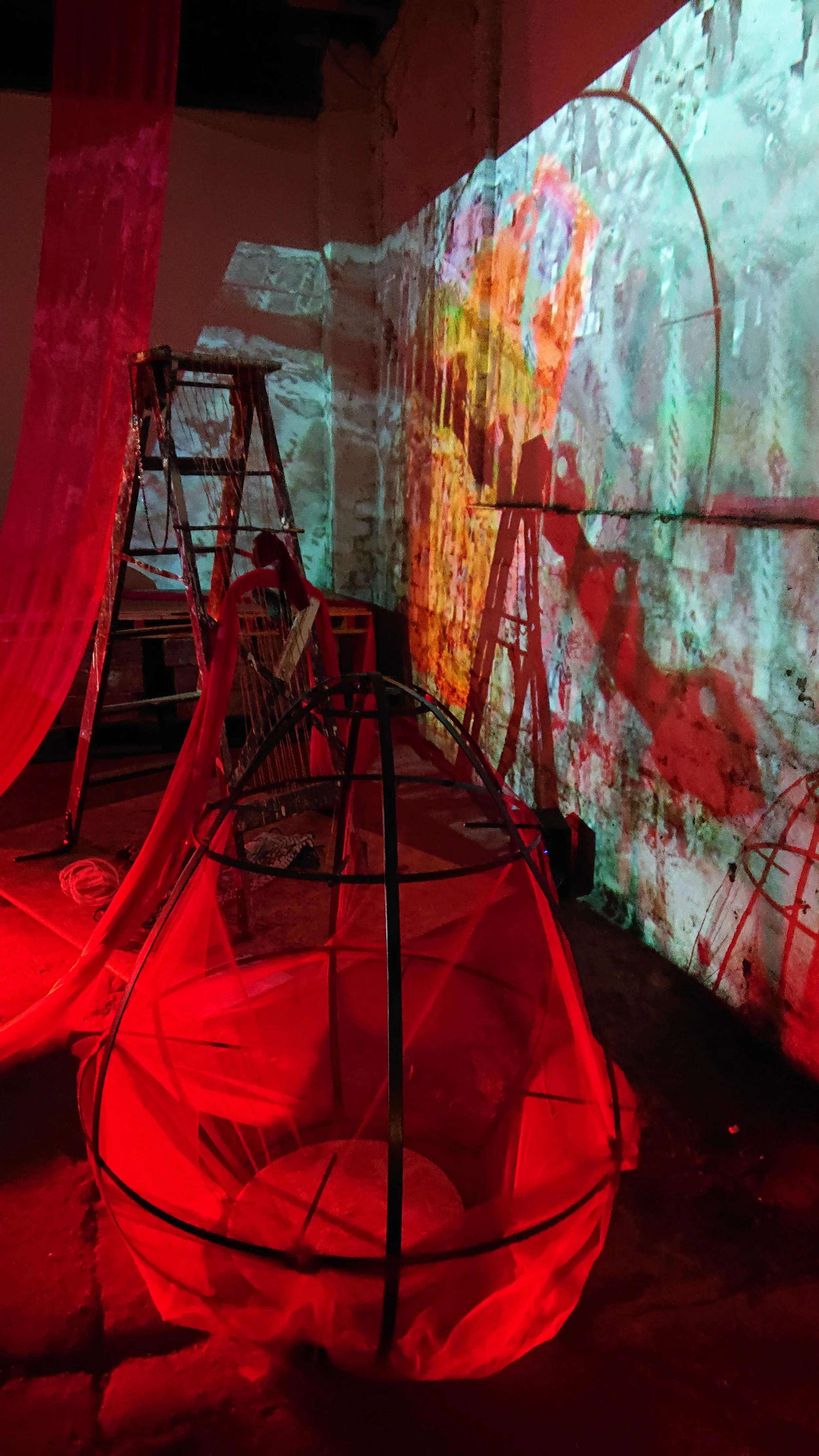 still from performance at the Glue Factory, Glasgow