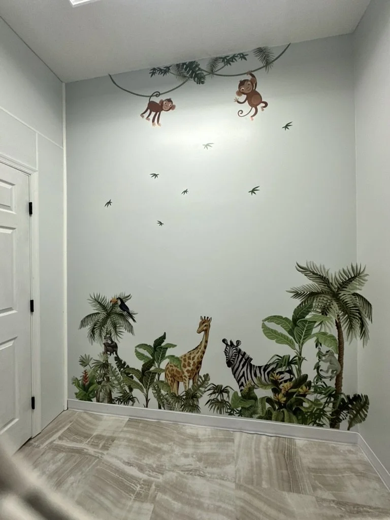 A playful nature mural at ScholarQuest