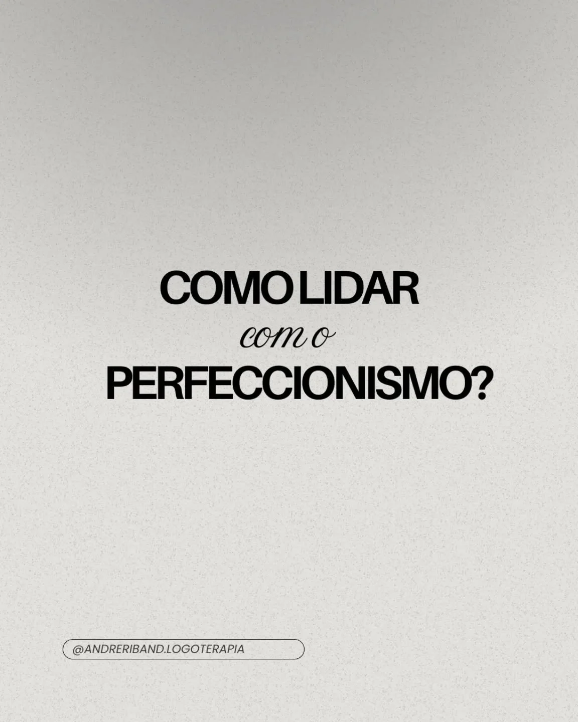 Perfeccionismo n&atilde;o &eacute; excel&ecirc;ncia. &Eacute; pris&atilde;o.

N&atilde;o &eacute; querer fazer bem. &Eacute; achar que s&oacute; vale a pena fazer se for perfeito. E isso paralisa. Sabota. Afasta voc&ecirc; da vida que quer viver.

O 