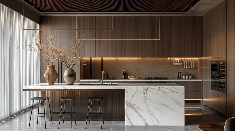 Sofistica&ccedil;&atilde;o em cada detalhe.
A harmonia entre o amadeirado e o m&aacute;rmore cria uma atmosfera de eleg&acirc;ncia atemporal, um ref&uacute;gio contempor&acirc;neo onde est&eacute;tica e funcionalidade se encontram.

Sophistication in