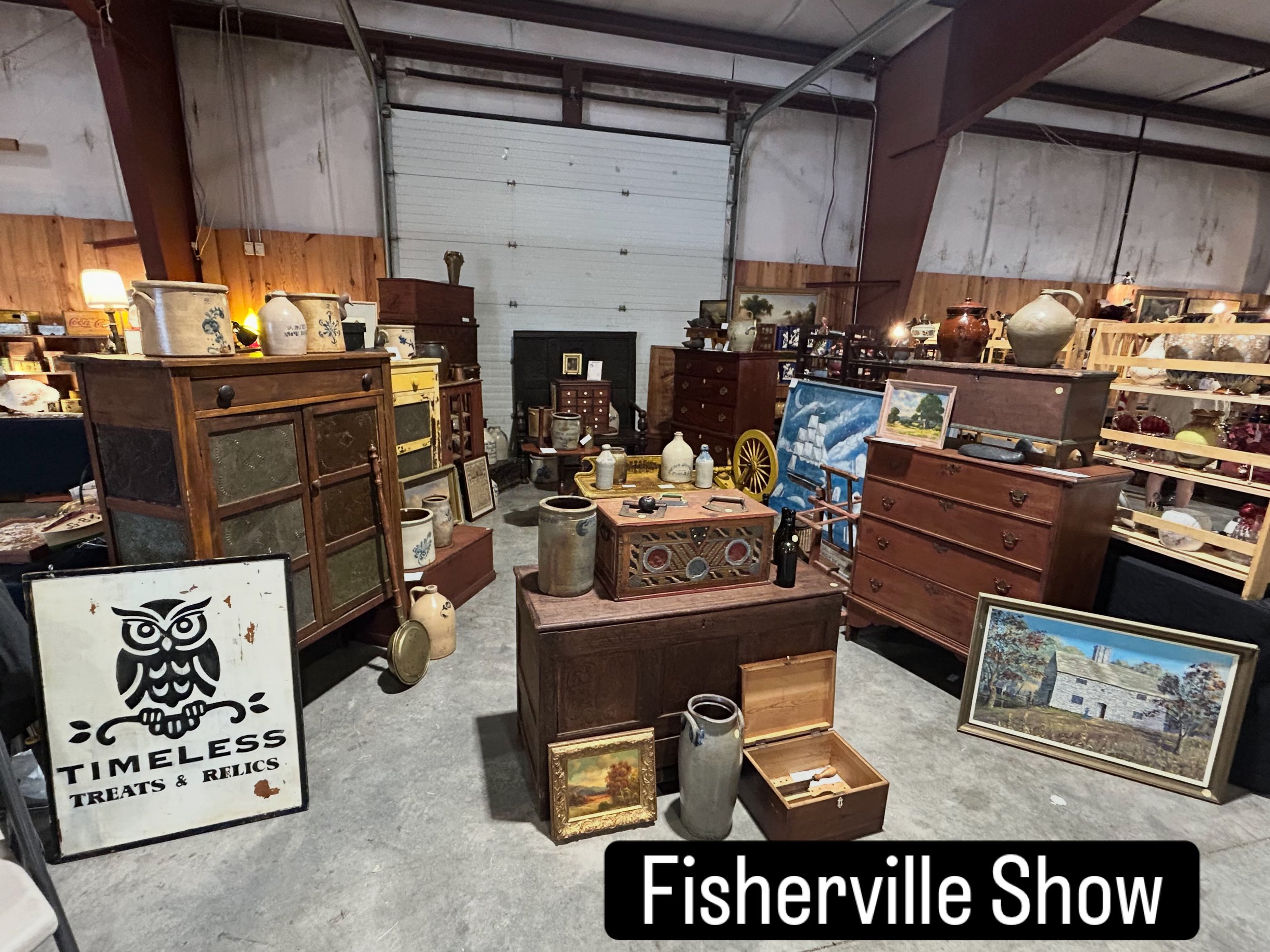 Timeless Treats and Relics Fisherville Expo setup over at the New Barn! @