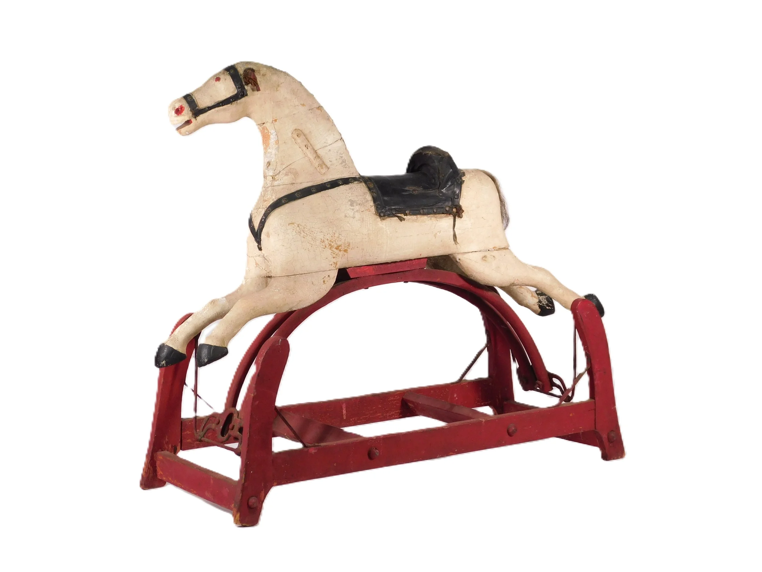 Hand-Carved Wooden Rocking Horse c. 1880-1900