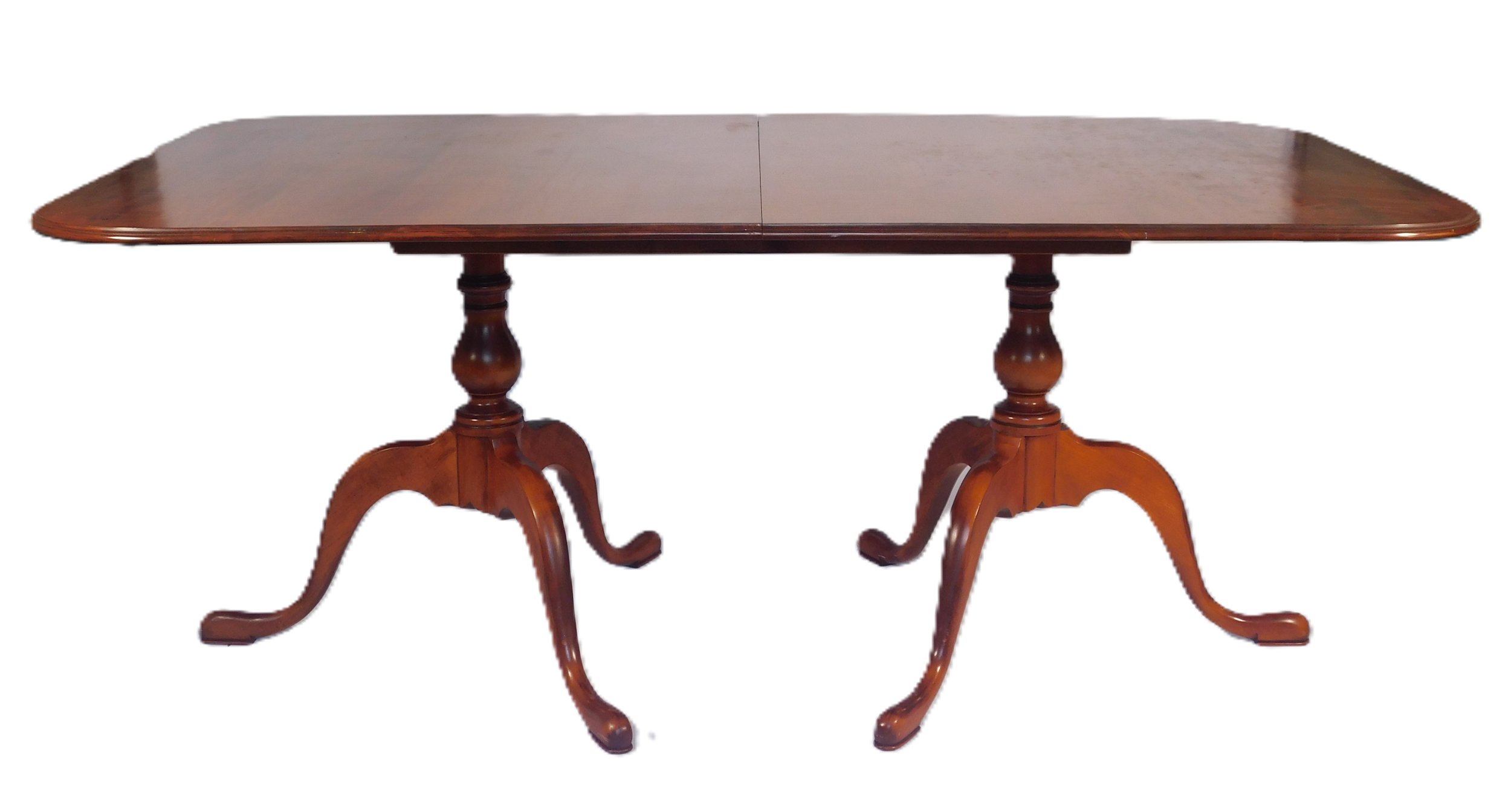 D. R. Dimes Chippendale Style Tiger Maple Dining Table
