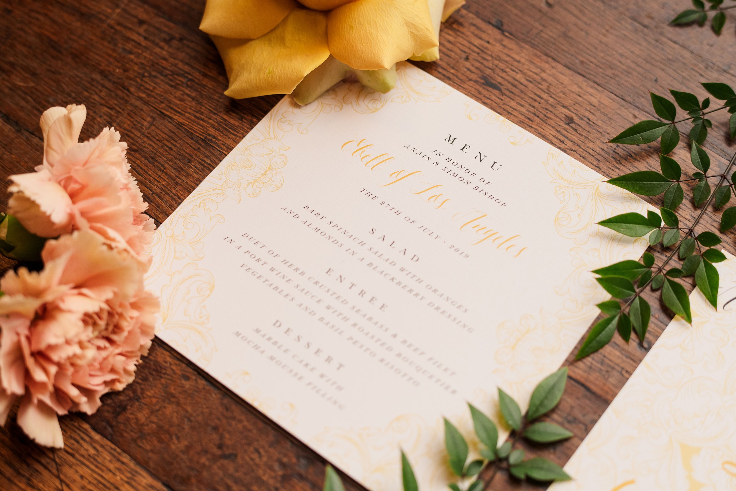 green-gold-ornate-wedding-invitation