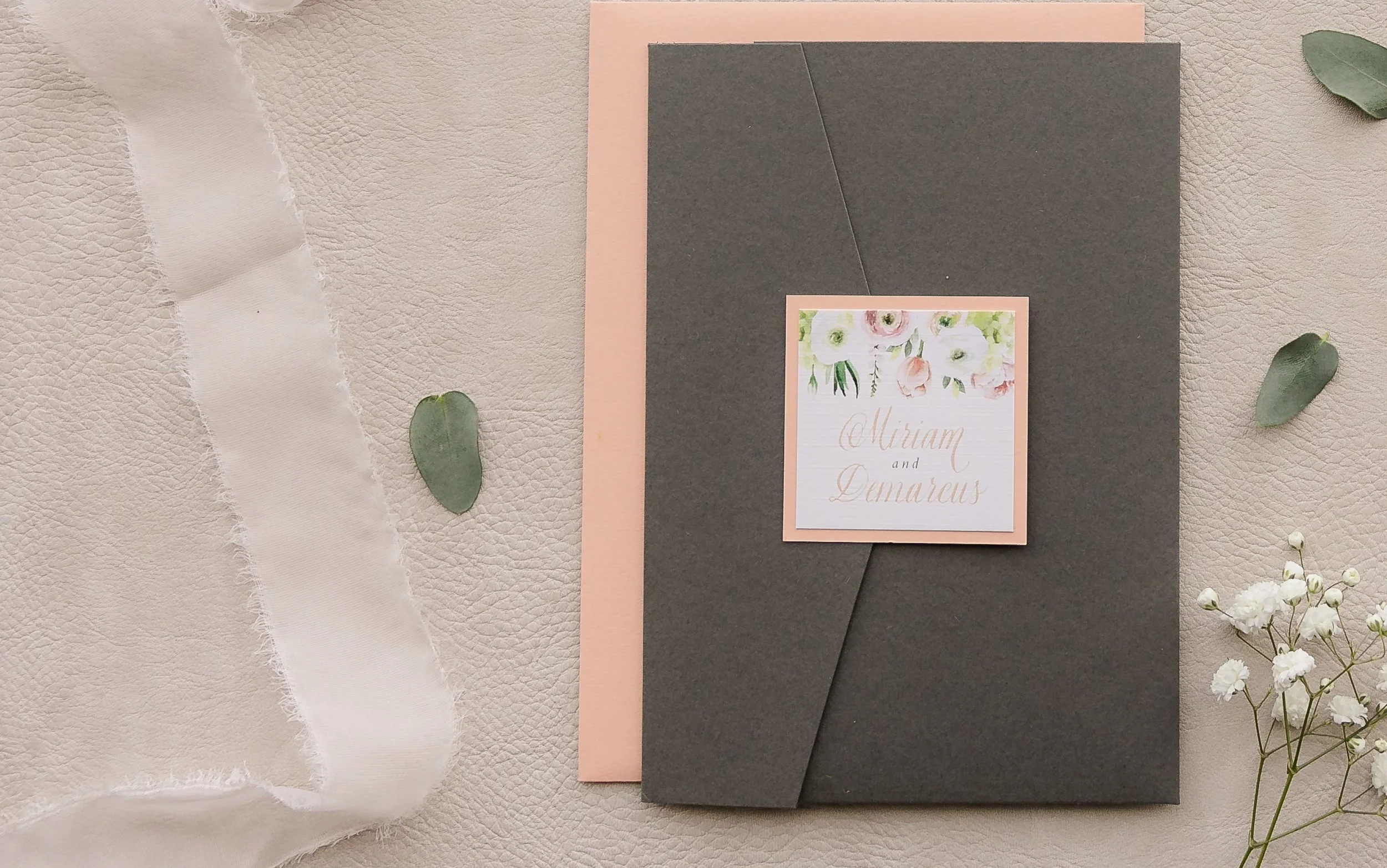 soft-coral-charcoal-delicate-floral-wedding-invitation