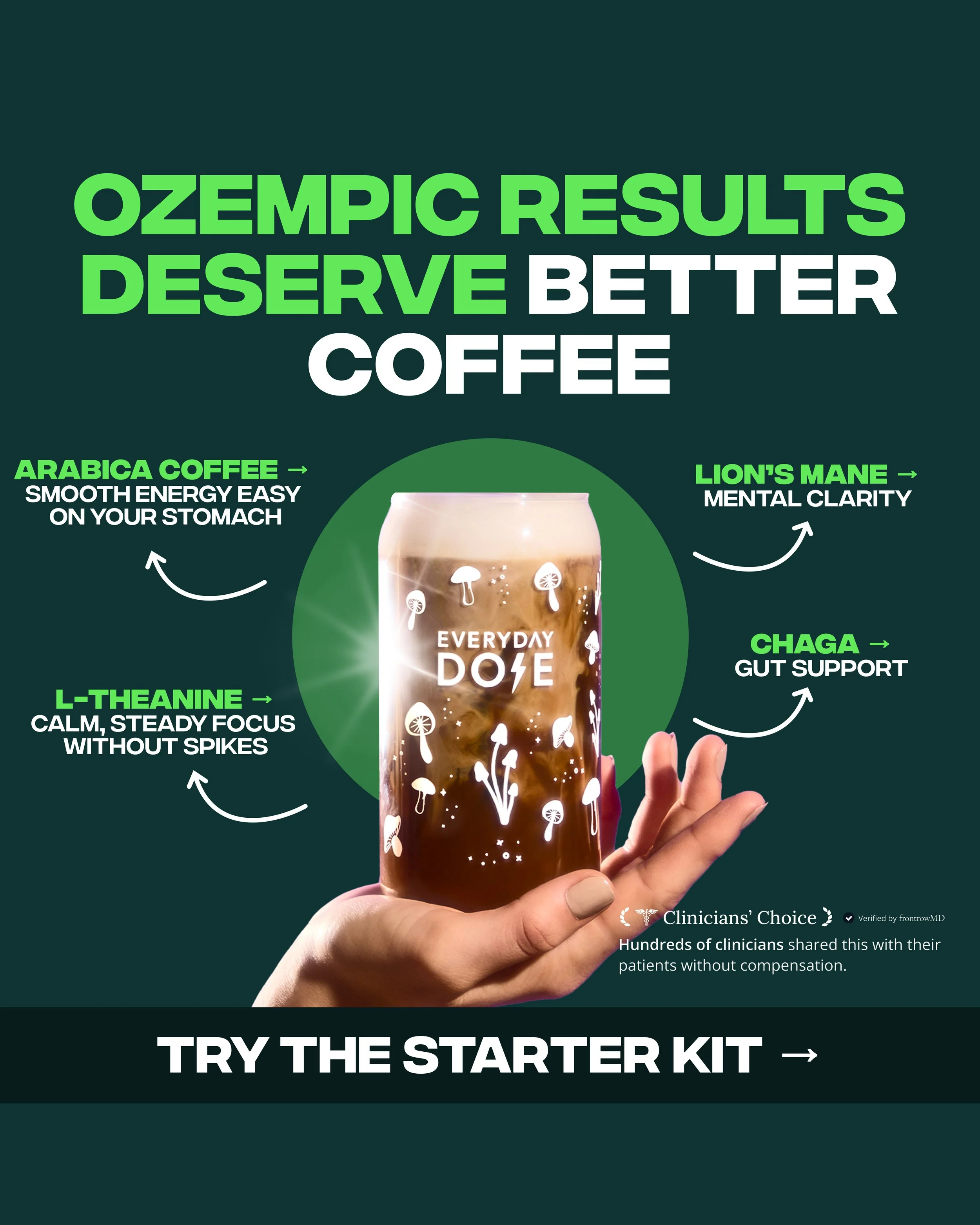 Timely, culture-tapping line that positioned the product as a glow-up to go with the trend. Ton of implied benefit, no hard sell.