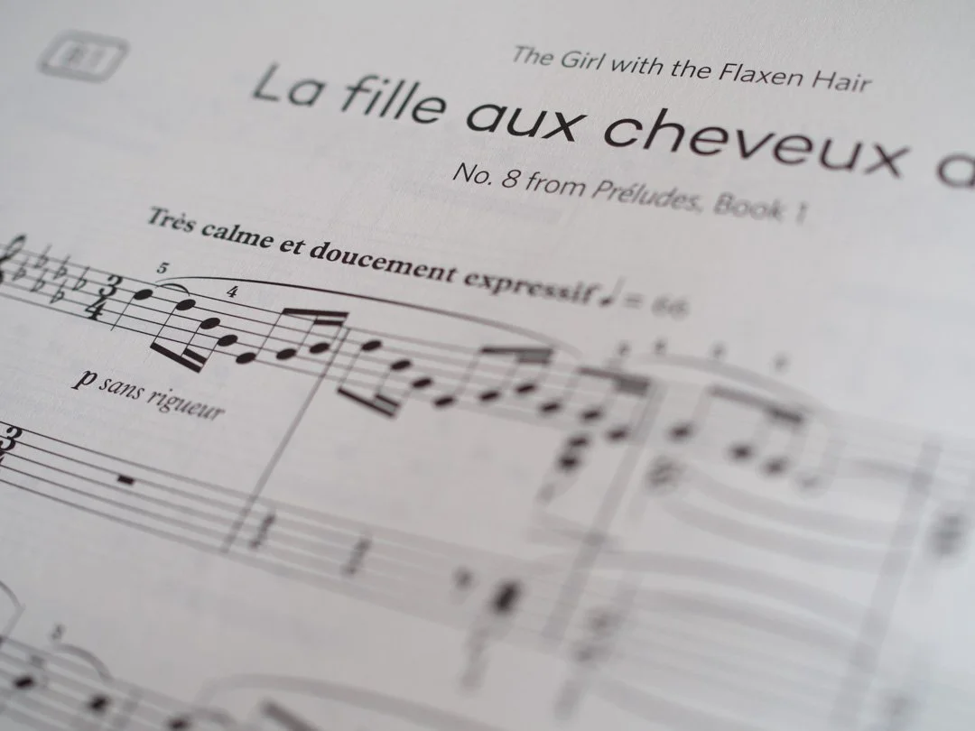 Extract from Debussy’s La fille aux cheveux de lin featured in the ABRSM Piano Syllabus 2025–2026