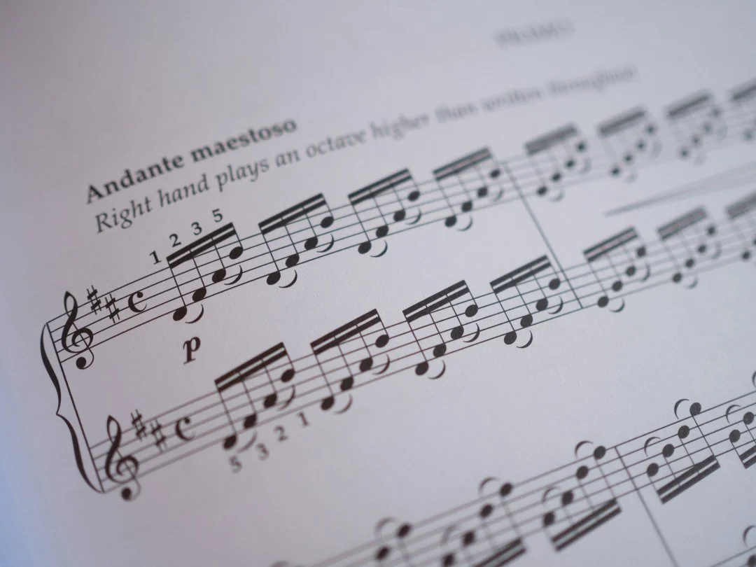 Example page of piano duet sheet music from The Faber Music Piano Duets Anthology