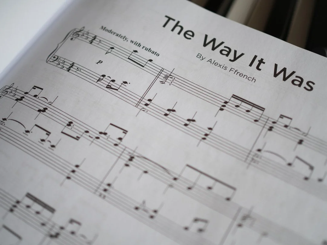 Excerpt from The Way It Was – a lyrical piano solo by Alexis Ffrench