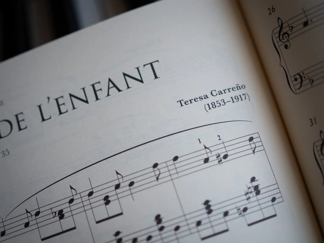 Sheet music extract from Le sommeil de l’enfant (Berceuse) by Teresa Carreño in Music We Might Have Played