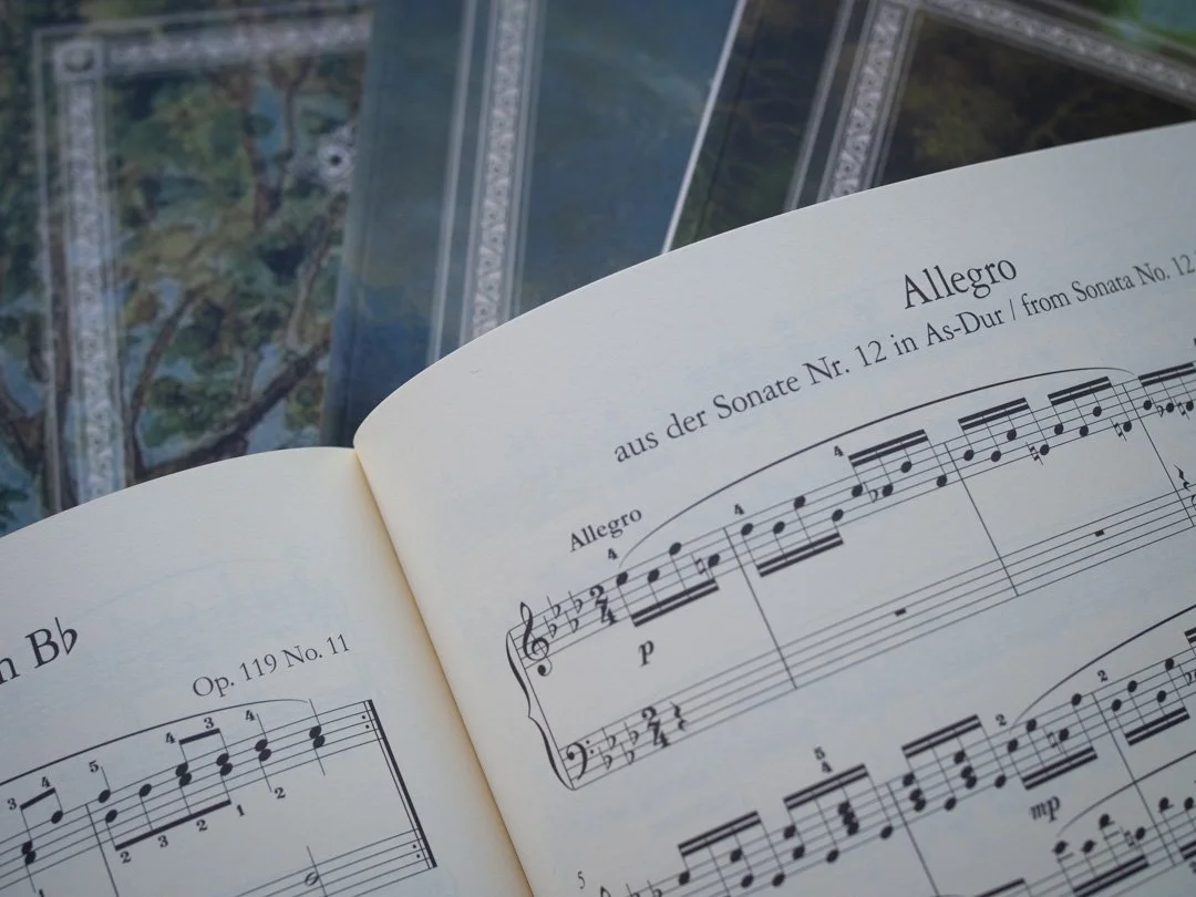 Sheet music extract of the Allegro from Beethoven’s Piano Sonata No. 12 in the Edition Peters Masterpieces for Piano series