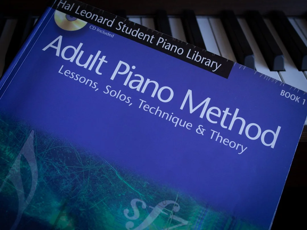 Front cover of the Hal Leonard Adult Piano Method book for adult beginners