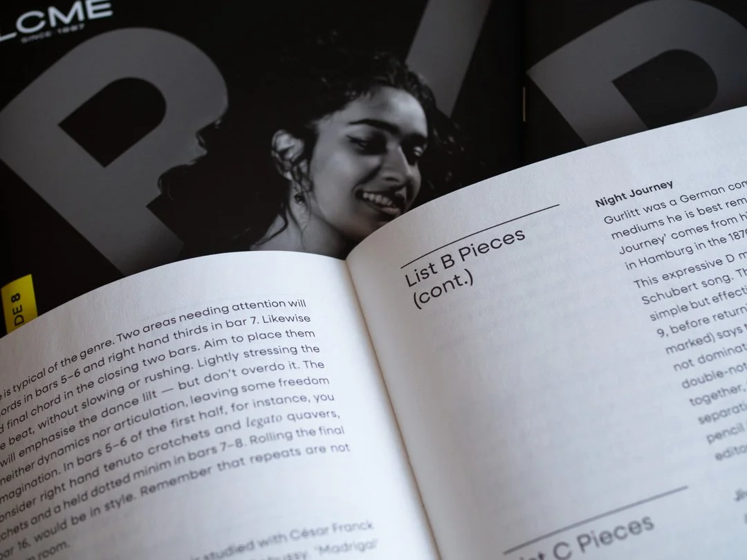 Example of performance notes included in the LCME Piano Handbook 2026 editions