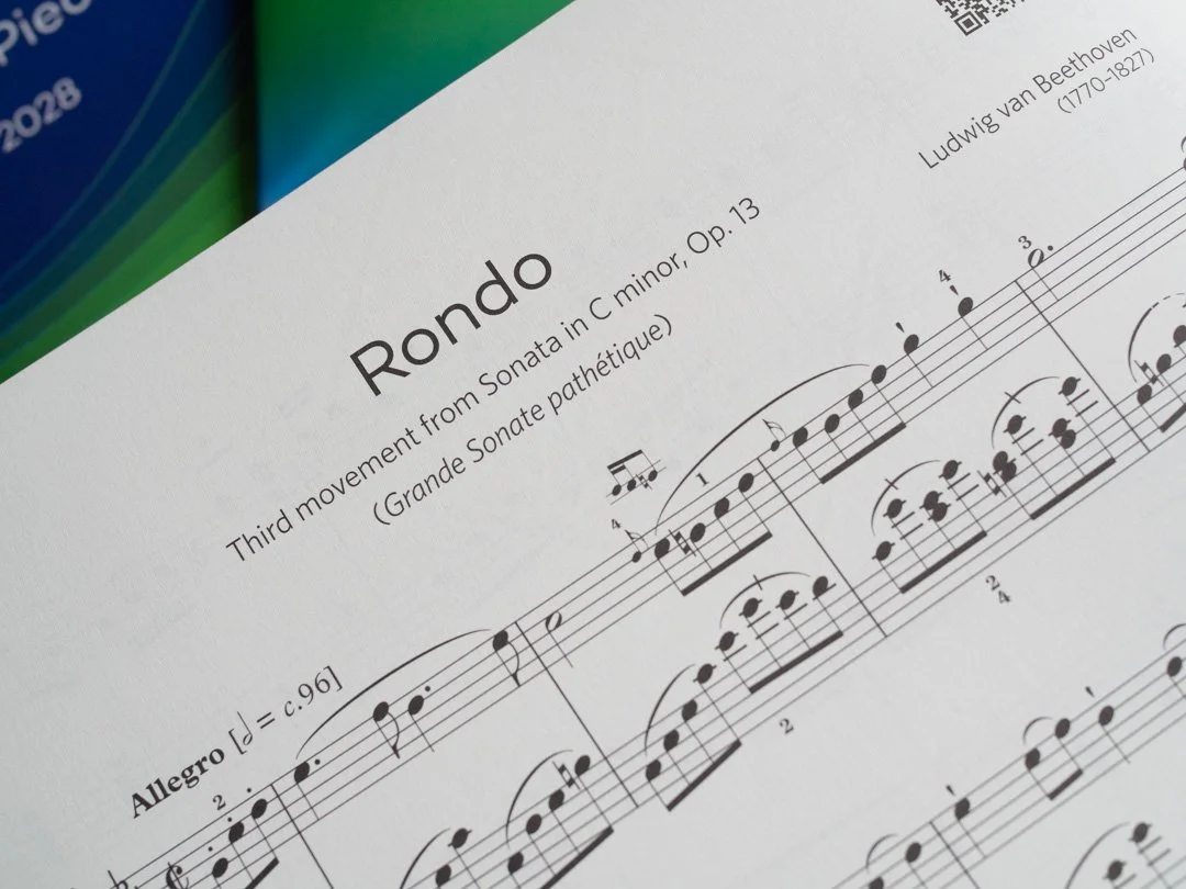 Extract from the Rondo of Beethoven's Pathetique Sonata in the ABRSM Grade 8 Piano Syllabus 2027-28